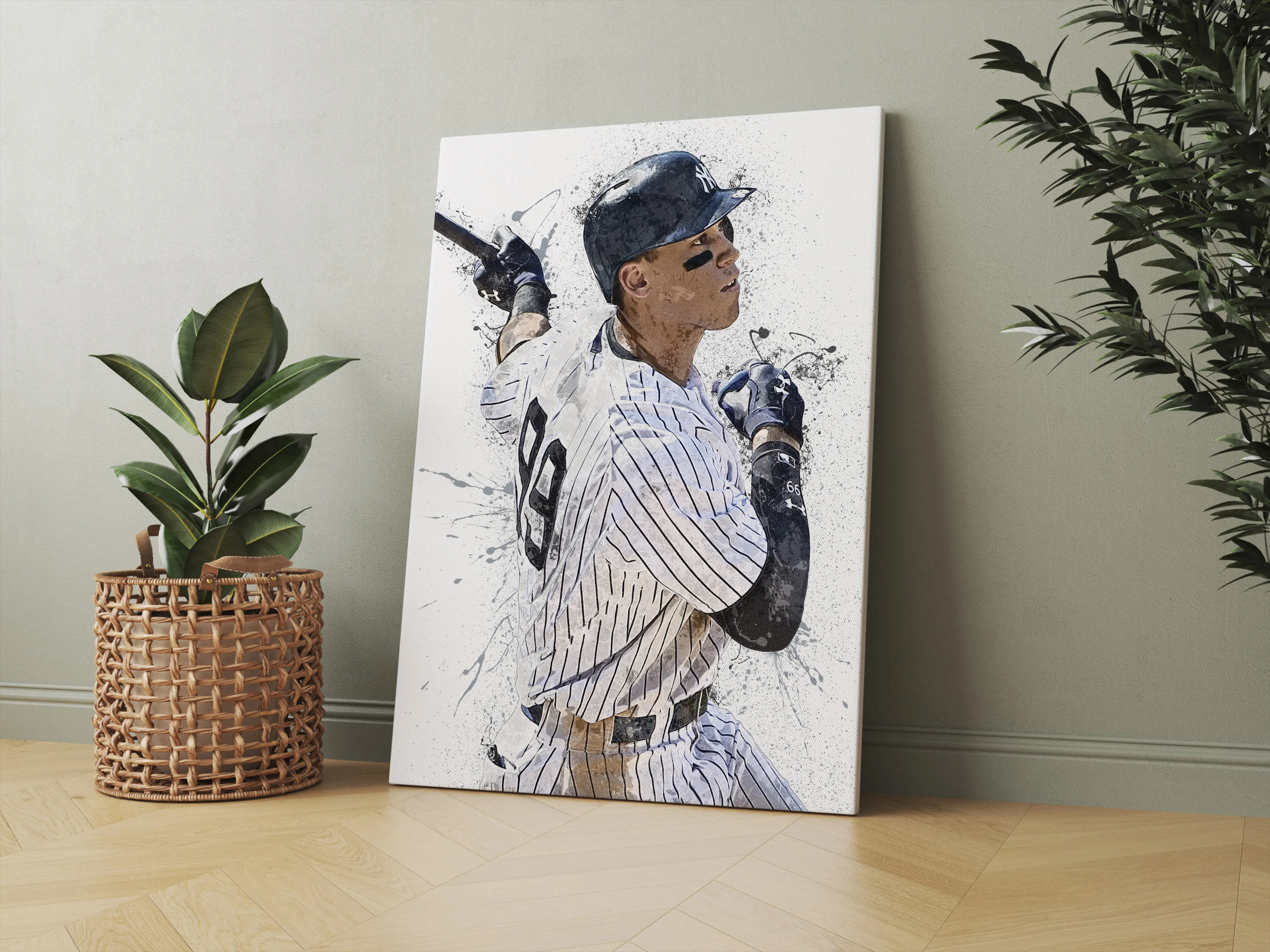 Aaron Judge Poster New York Yankees Canvas Wrap Wall Art