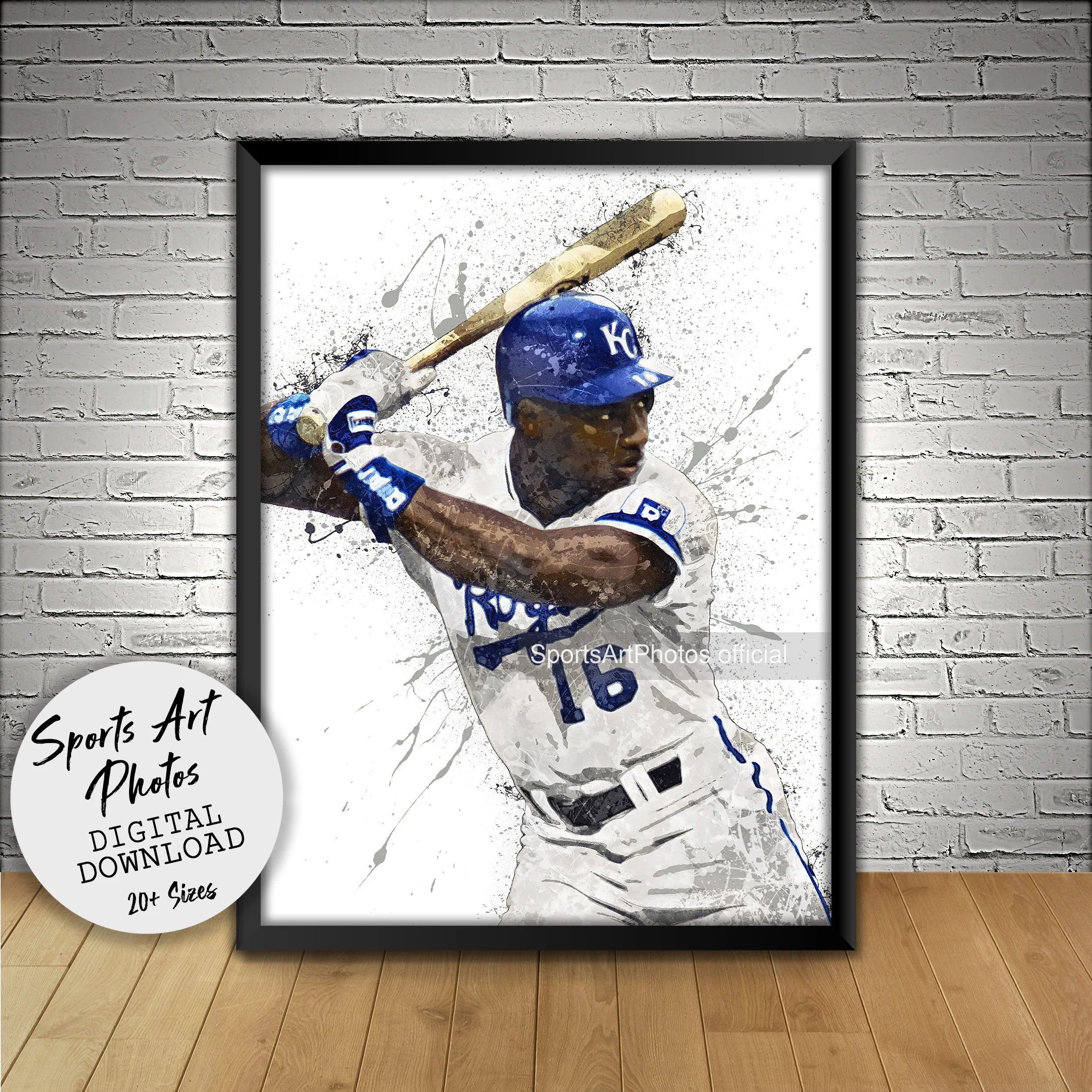 Bo Jackson Poster Kansas City Royals Wall Art Printable trending