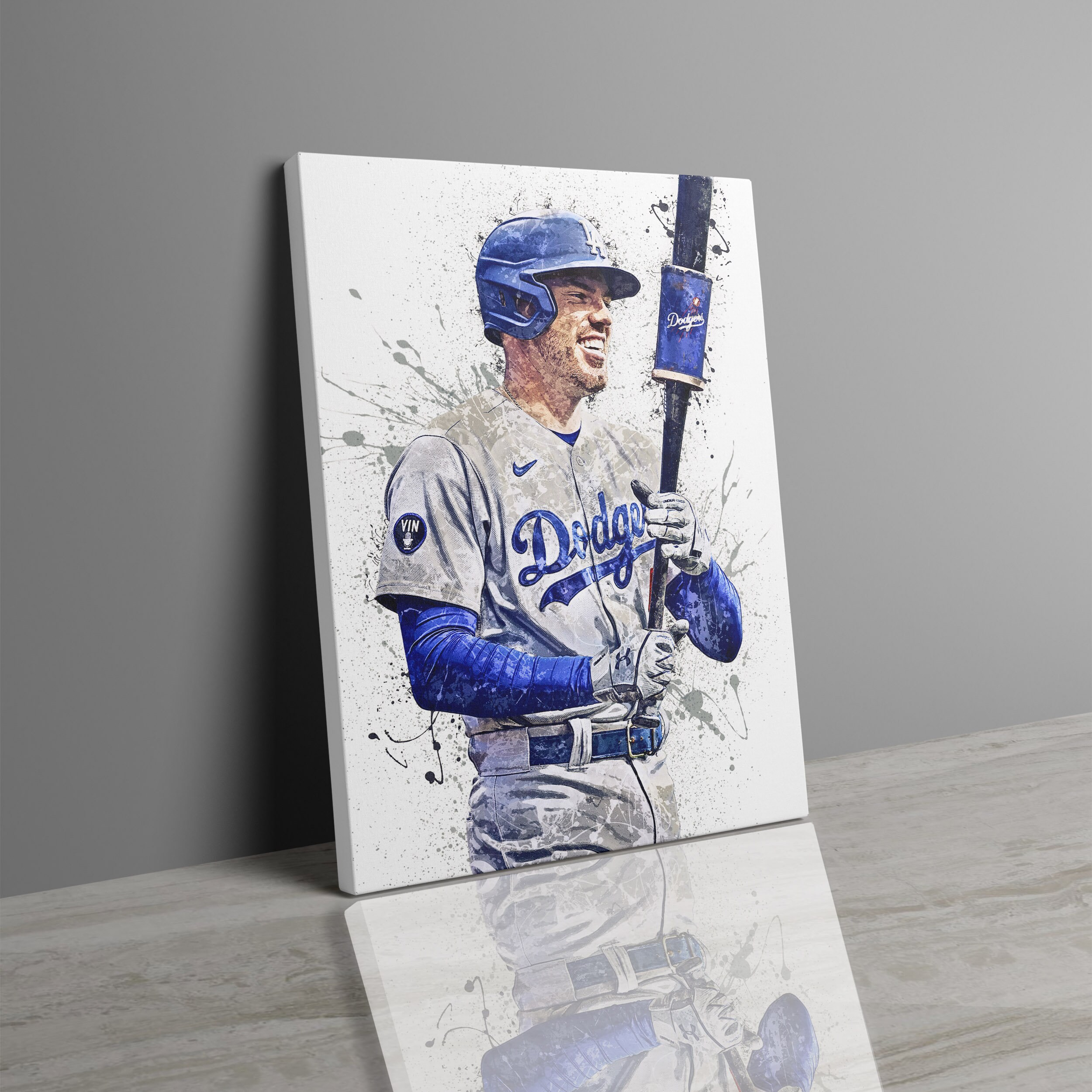 Freddie Freeman Poster Los Angeles Dodgers Wall Art