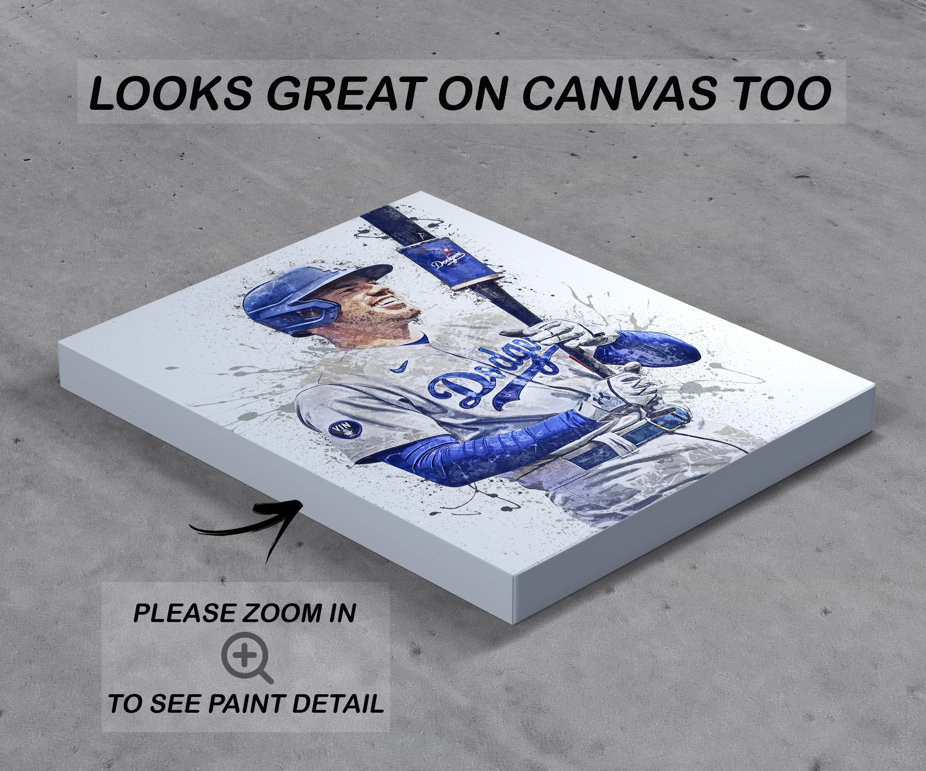 Freddie Freeman Poster Los Angeles Dodgers Wall Art