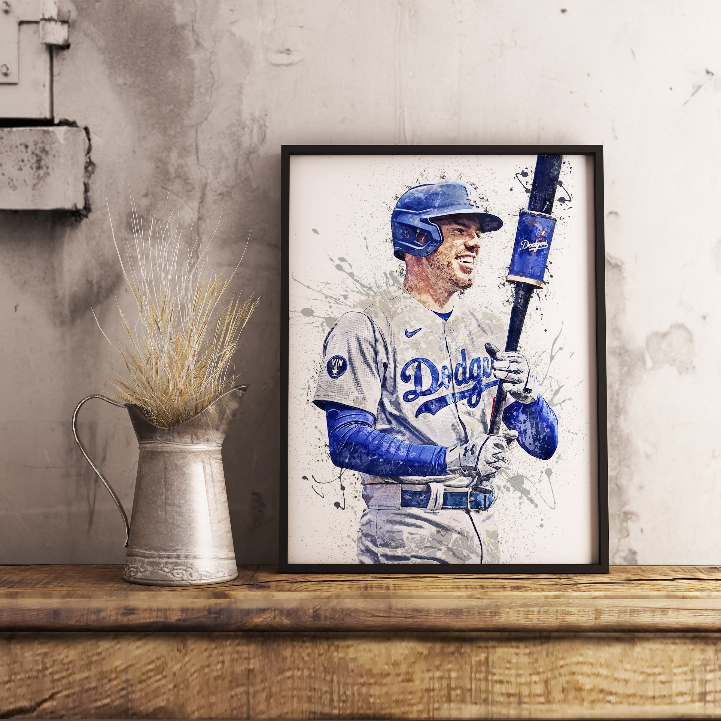 Freddie Freeman Poster Los Angeles Dodgers Wall Art