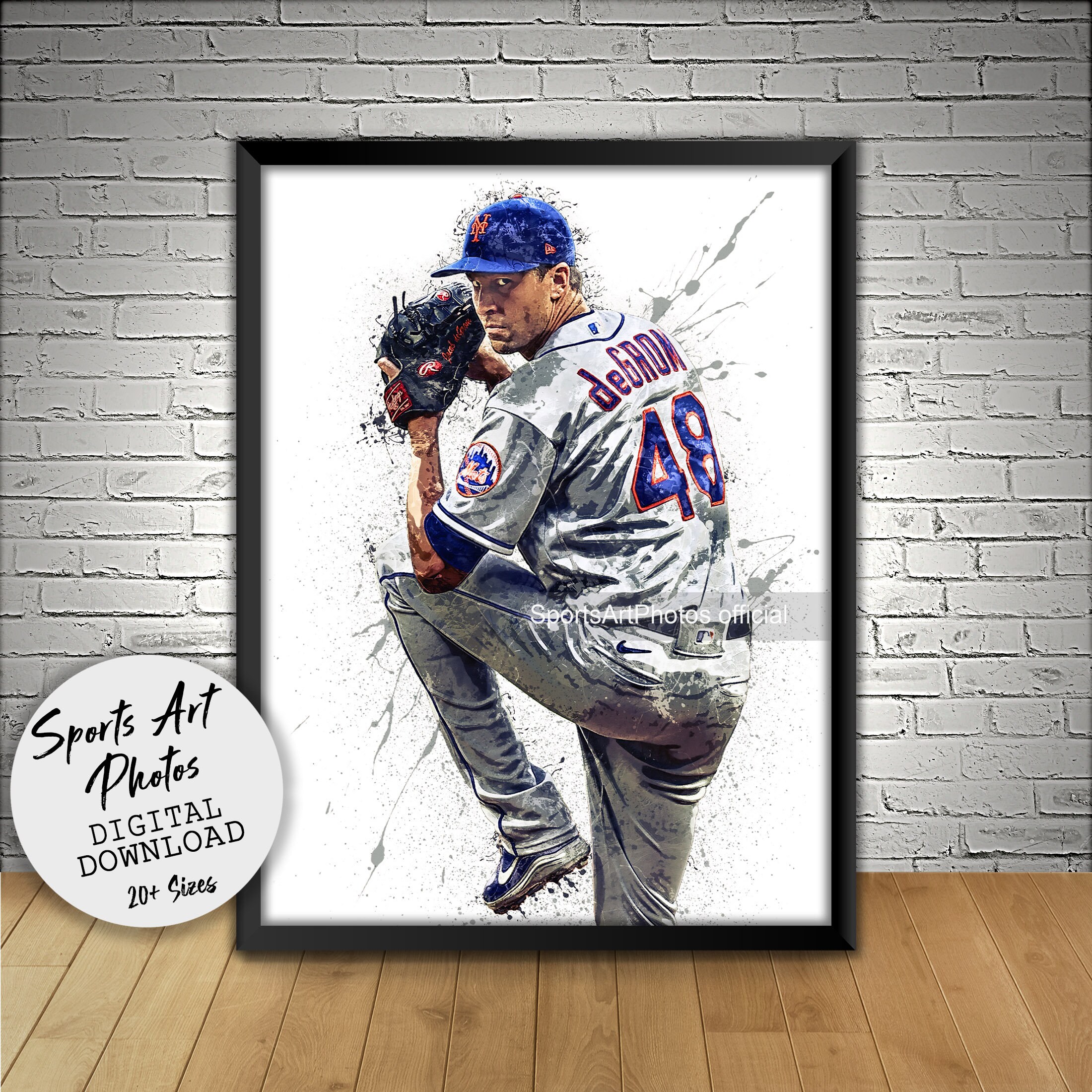 Jacob Degrom Poster New York Mets Wall Art Printable Kids trending