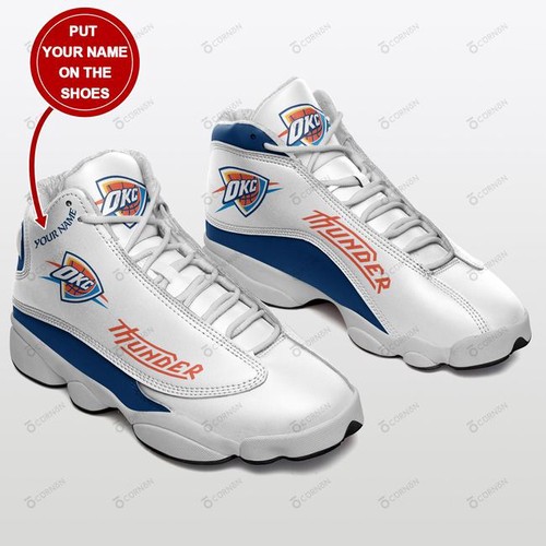 Oklahoma City Thunder Air Jordan 13 Sneakers Personalized Shoes Design