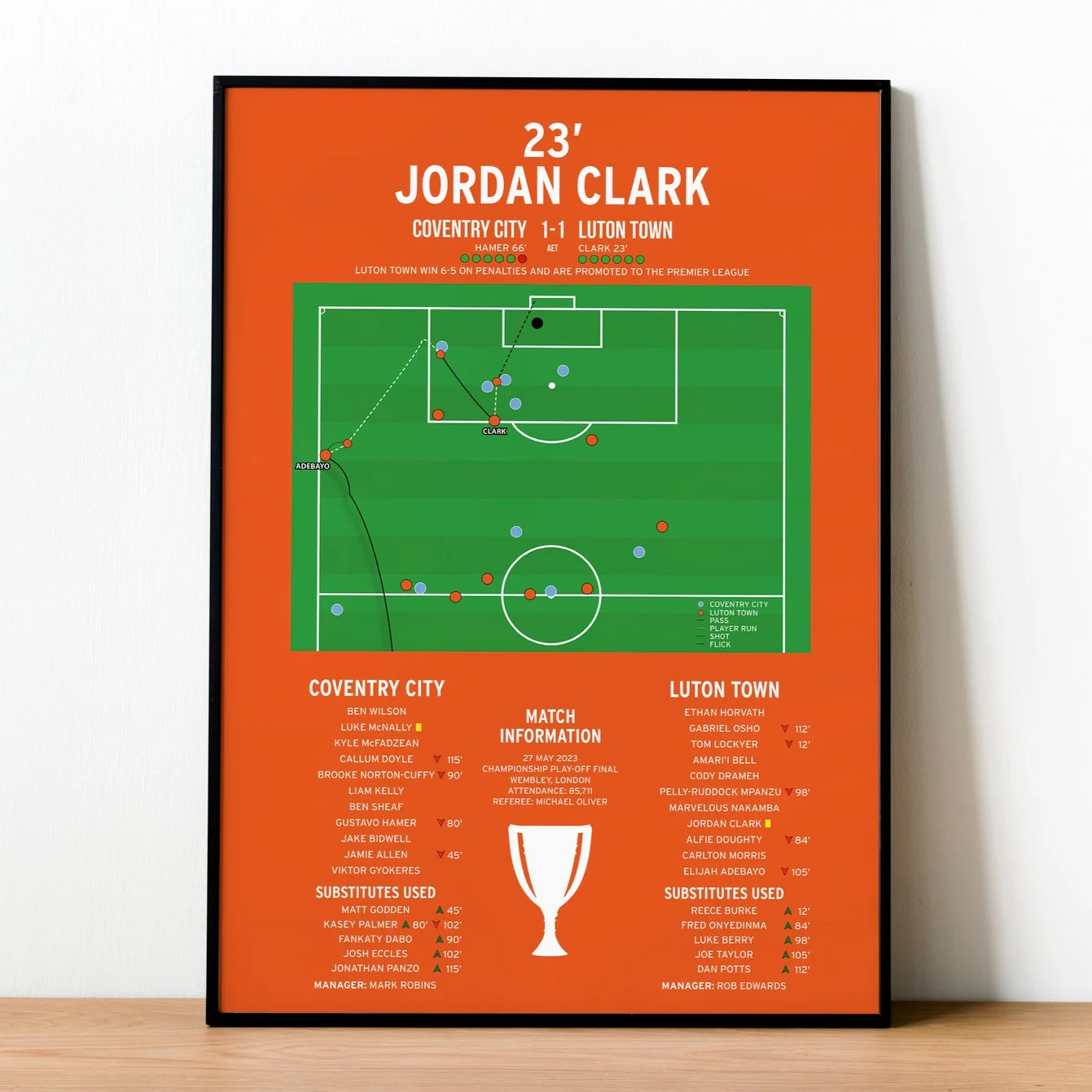 Jordan Clark Goal - Coventry City vs Luton Town - Championship Play-Off Final 2023 PT69231