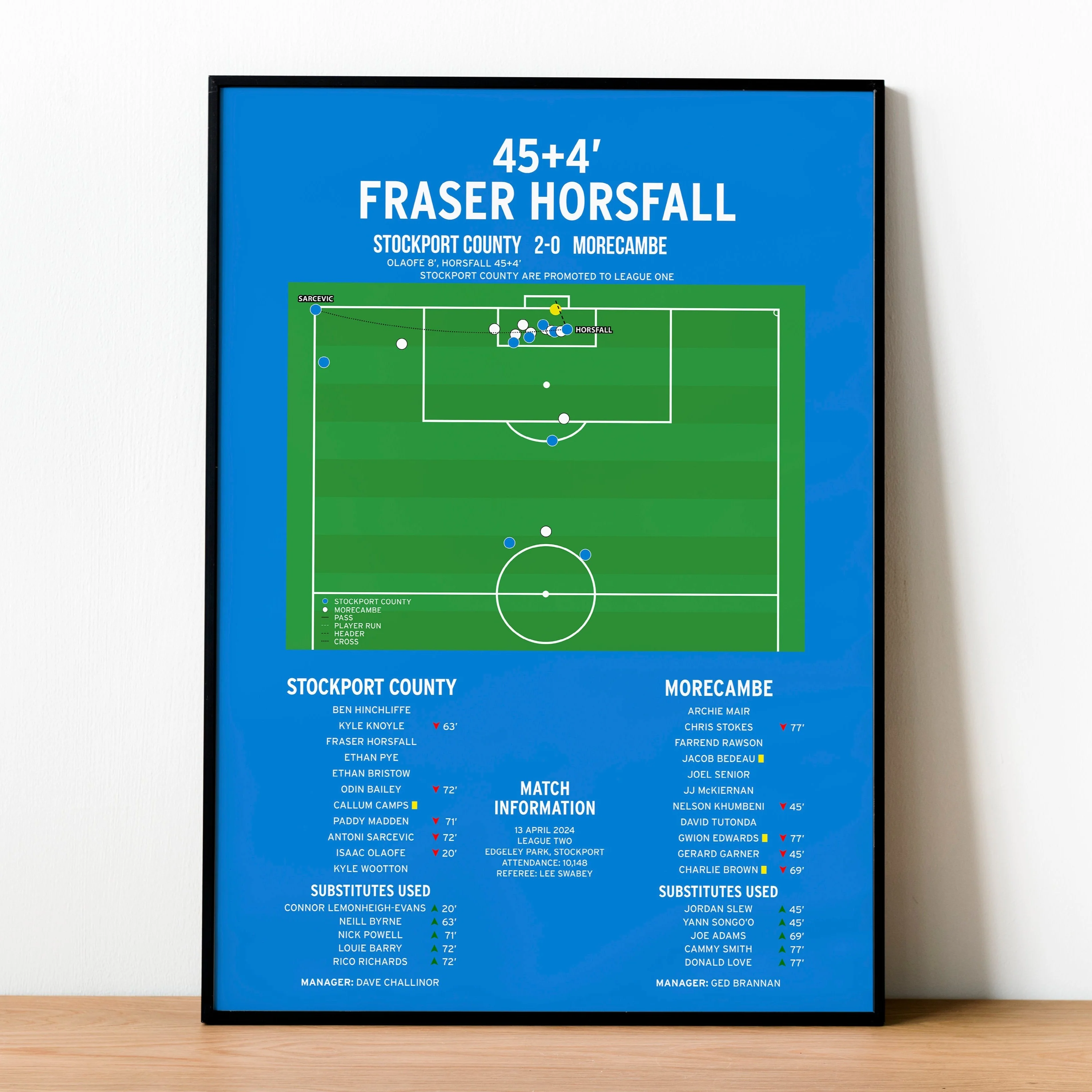 Fraser Horsfall Goal - Stockport County vs Morecambe - League Two 2024 PT69158