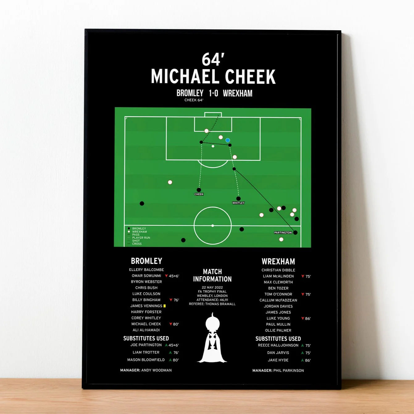 Michael Cheek Goal - Bromley vs Wrexham - FA Trophy 2022 PT69092