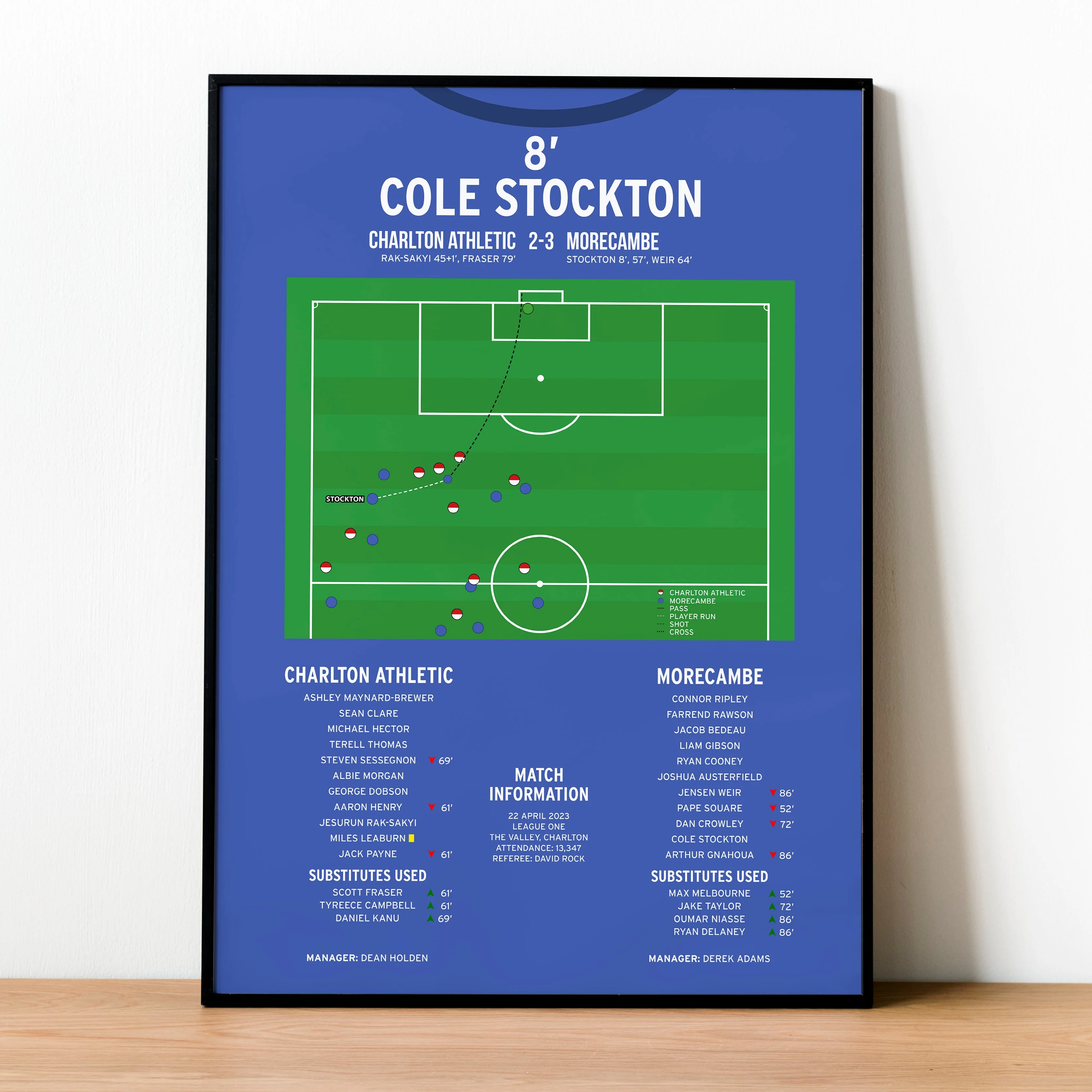 Cole Stockton First Goal - Charlton Athletic vs Morecambe - League One 2023 PT69261
