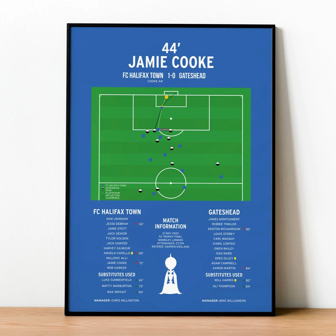 Jamie Cooke Goal - FC Halifax vs Gateshead - FA Trophy 2023 PT69299