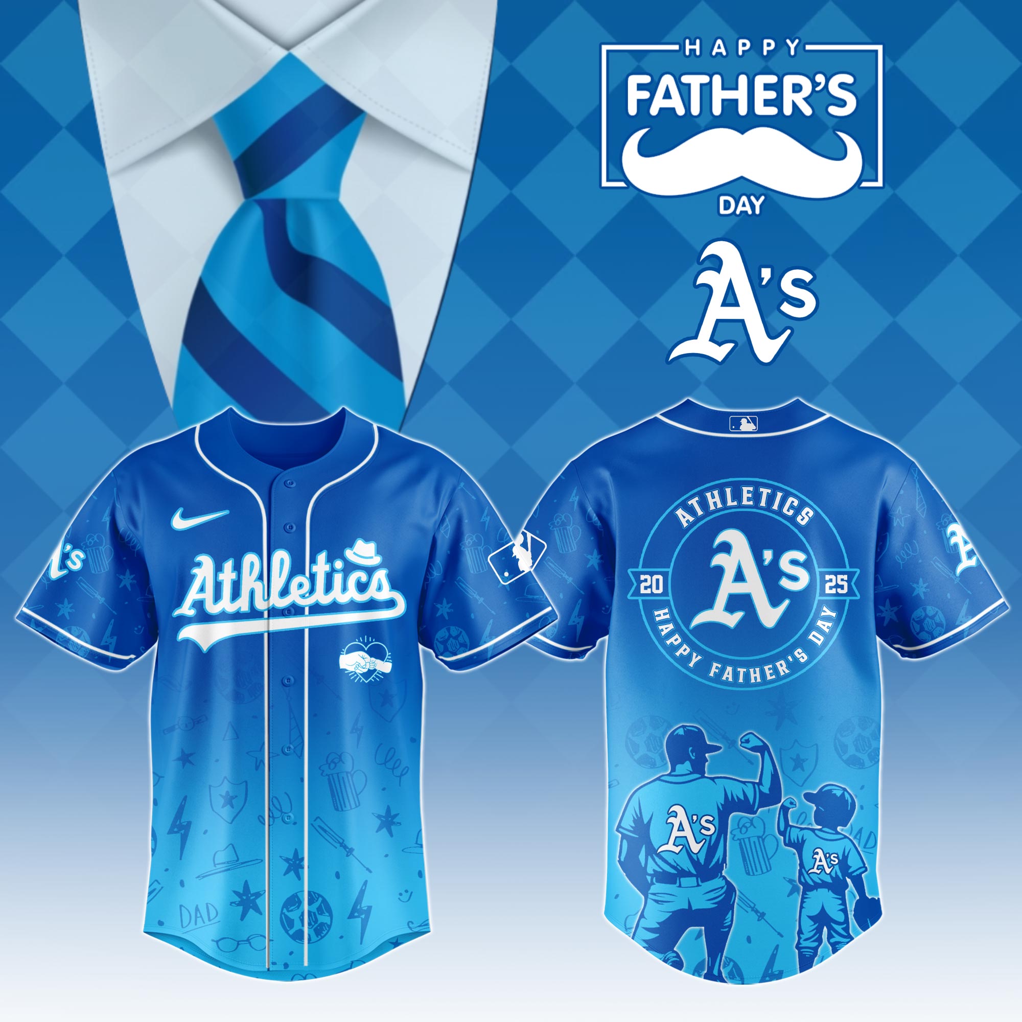 Athletics Special Fathers Day Limited Edition Jersey Special Fathers Day Limited Edition Jersey PT67944