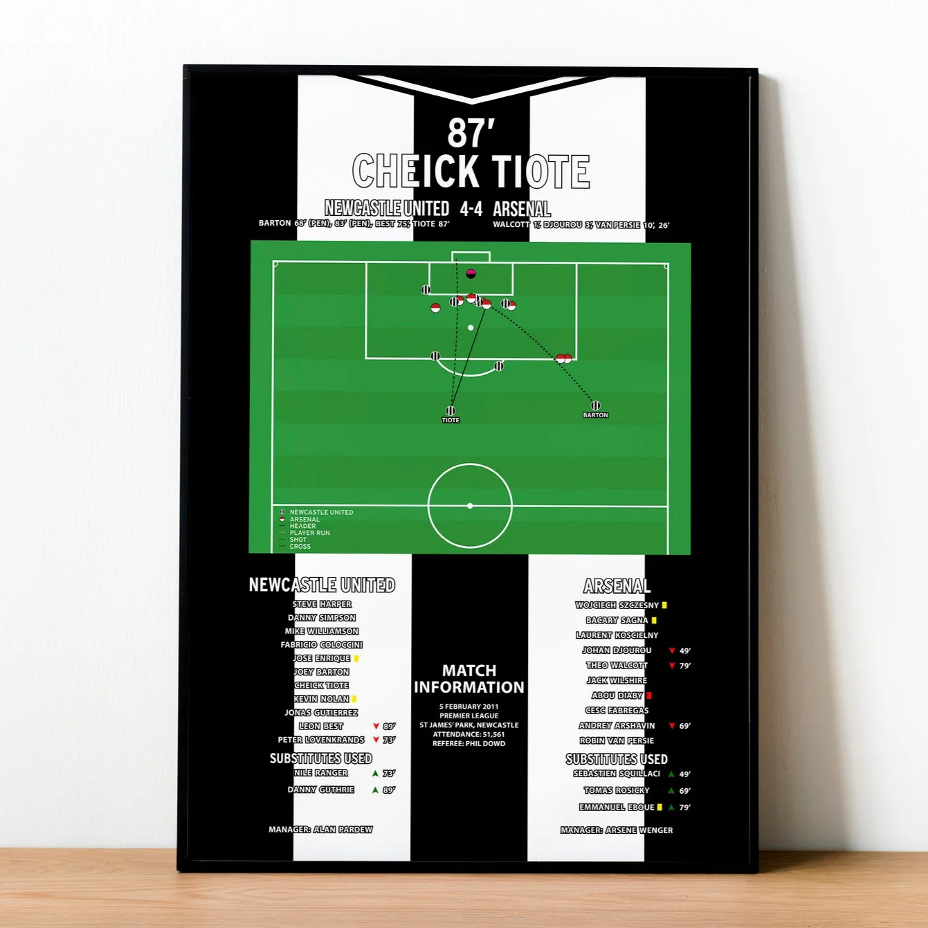 Cheick Tiote Goal - Newcastle United vs Arsenal - Premier League 2011 PT69079