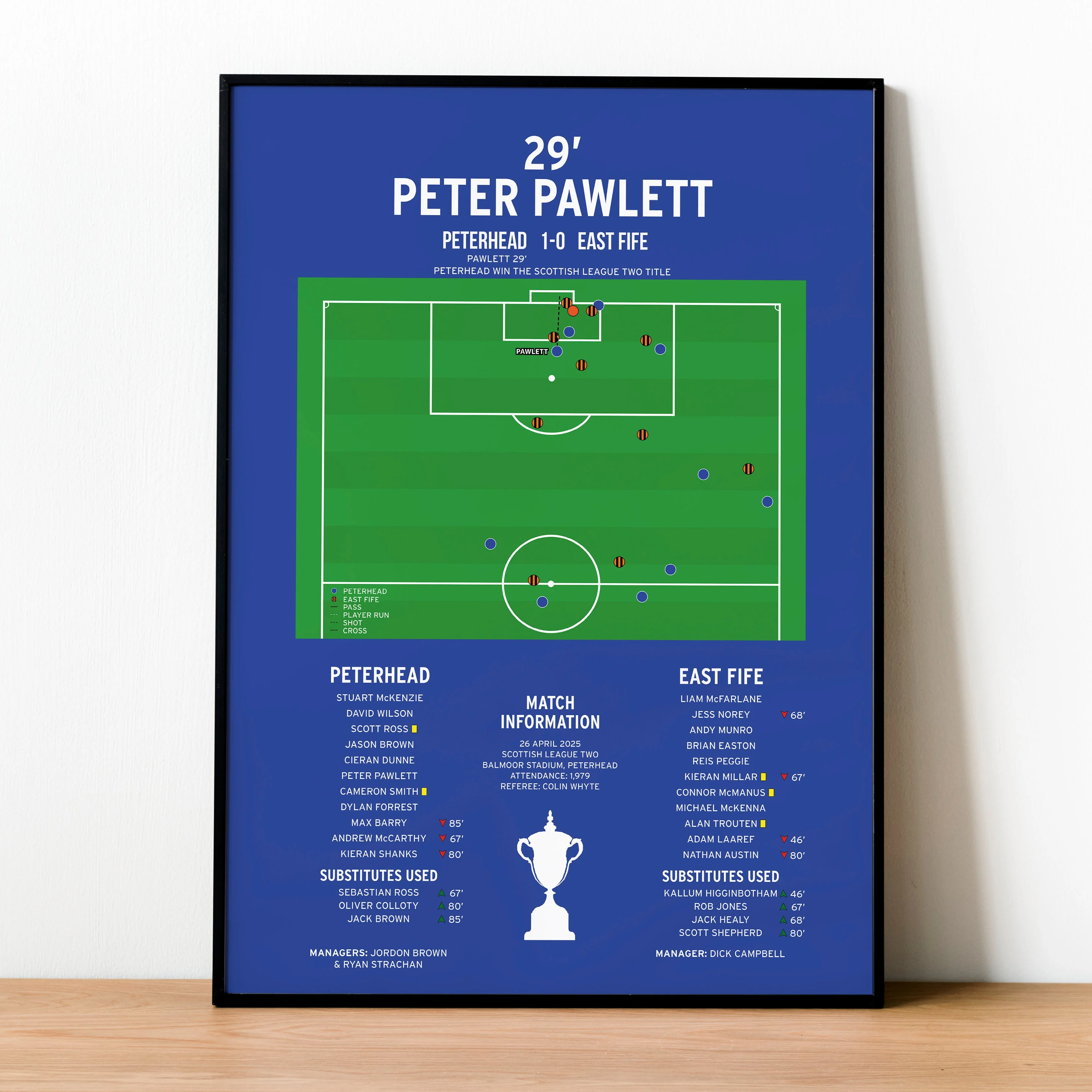 Peter Pawlett Goal - Peterhead vs East Fife - Scottish League Two 2025 PT69174