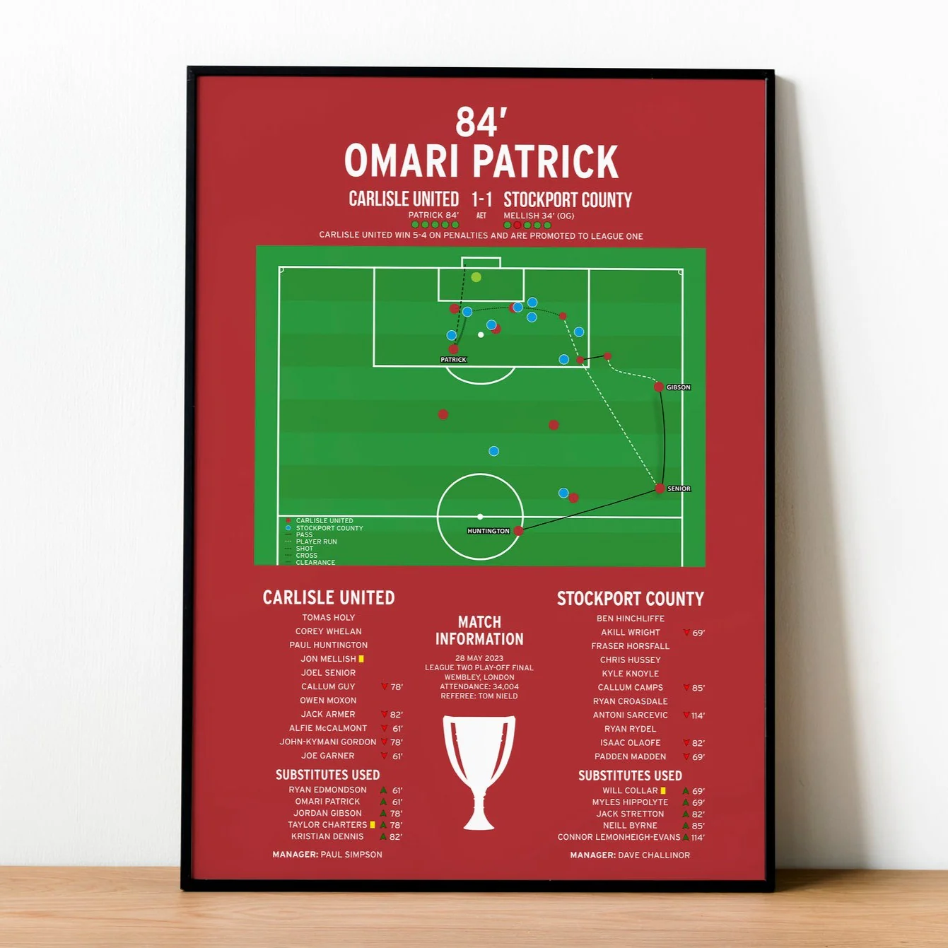 Omari Patrick Goal - Carlisle United vs Stockport County - League Two Play-Off Final 2023 PT69179