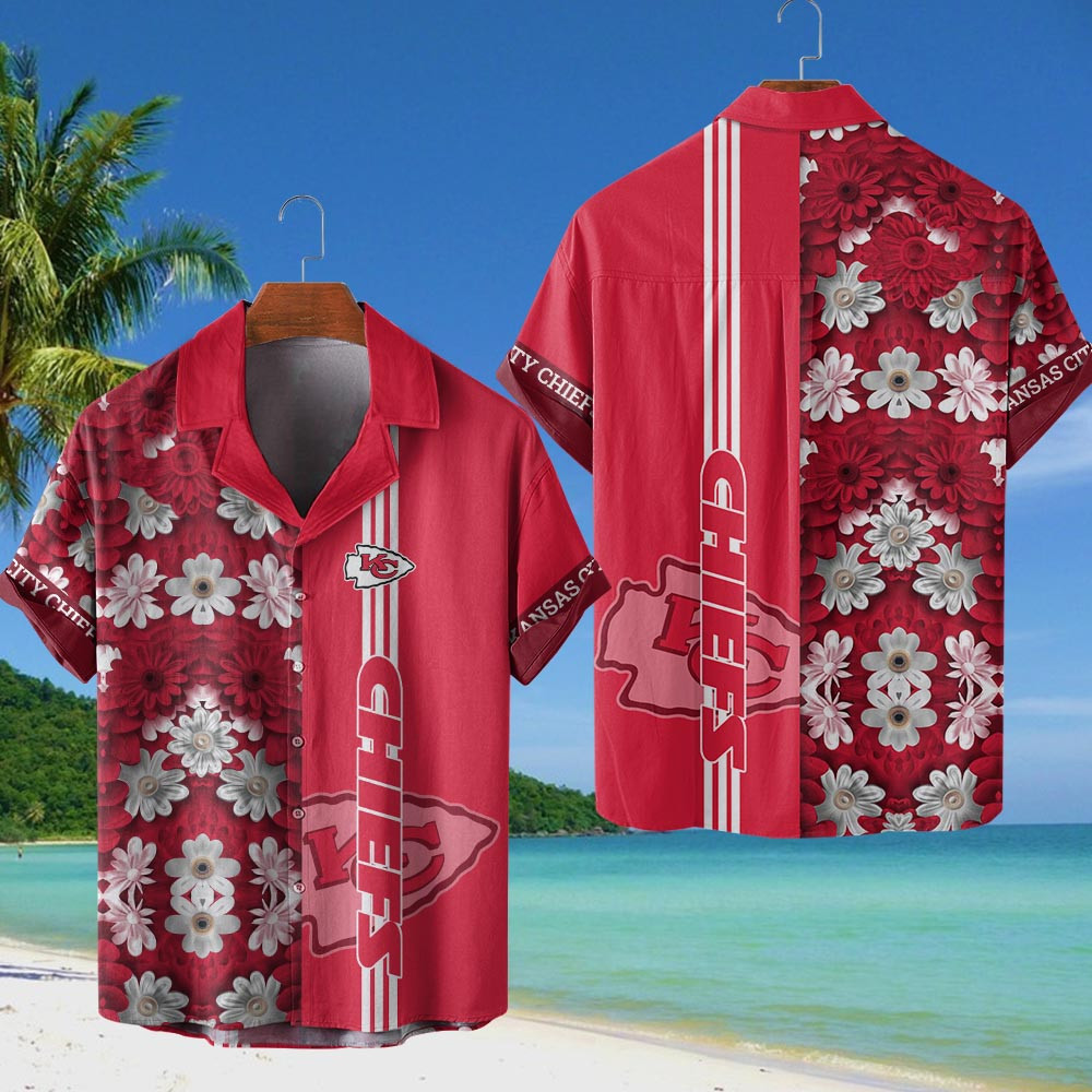 Kansas City Chiefs NFL Flower Hawaiian Shirt PT68490