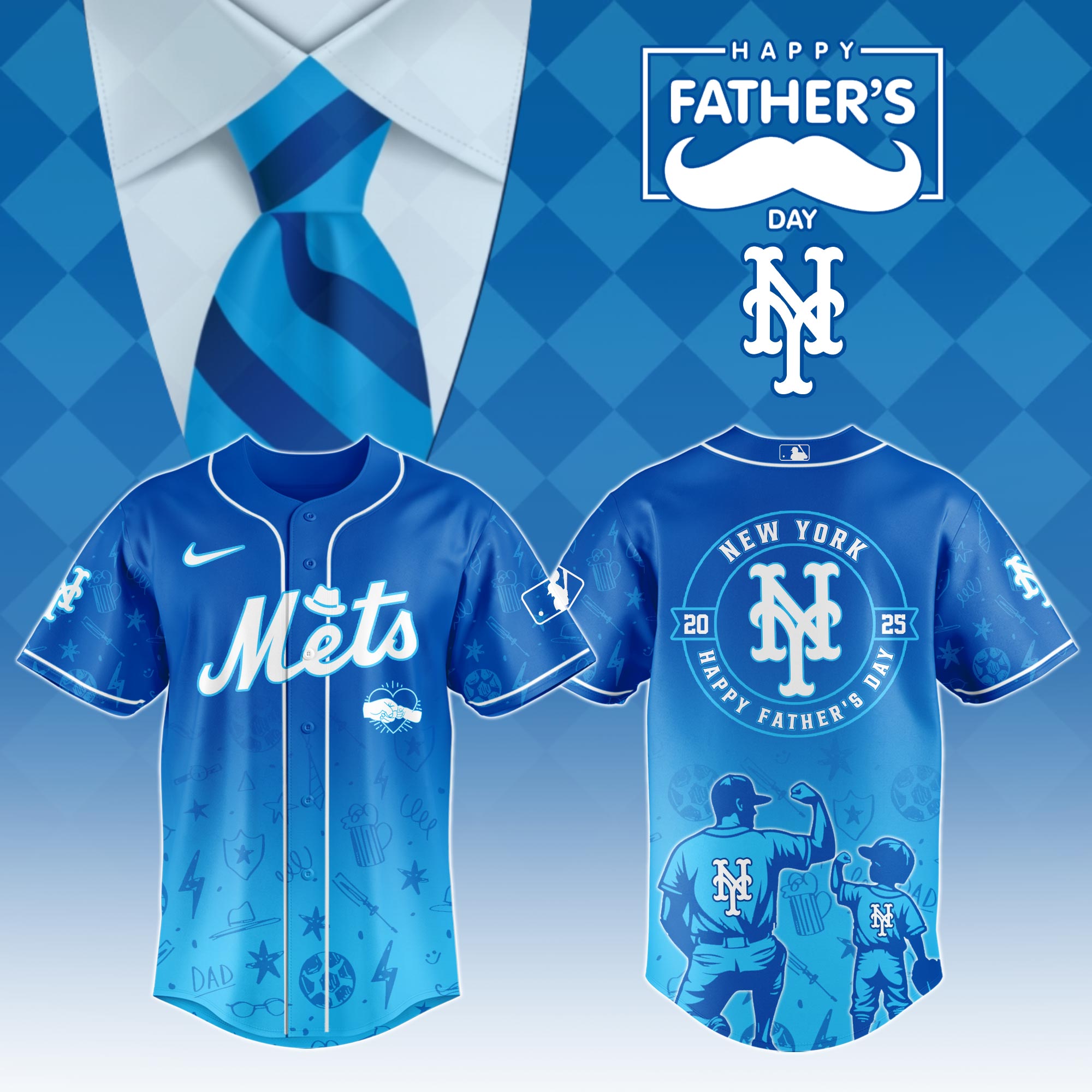 New York Mets Special Fathers Day Limited Edition Jersey Special Fathers Day Limited Edition Jersey PT67940