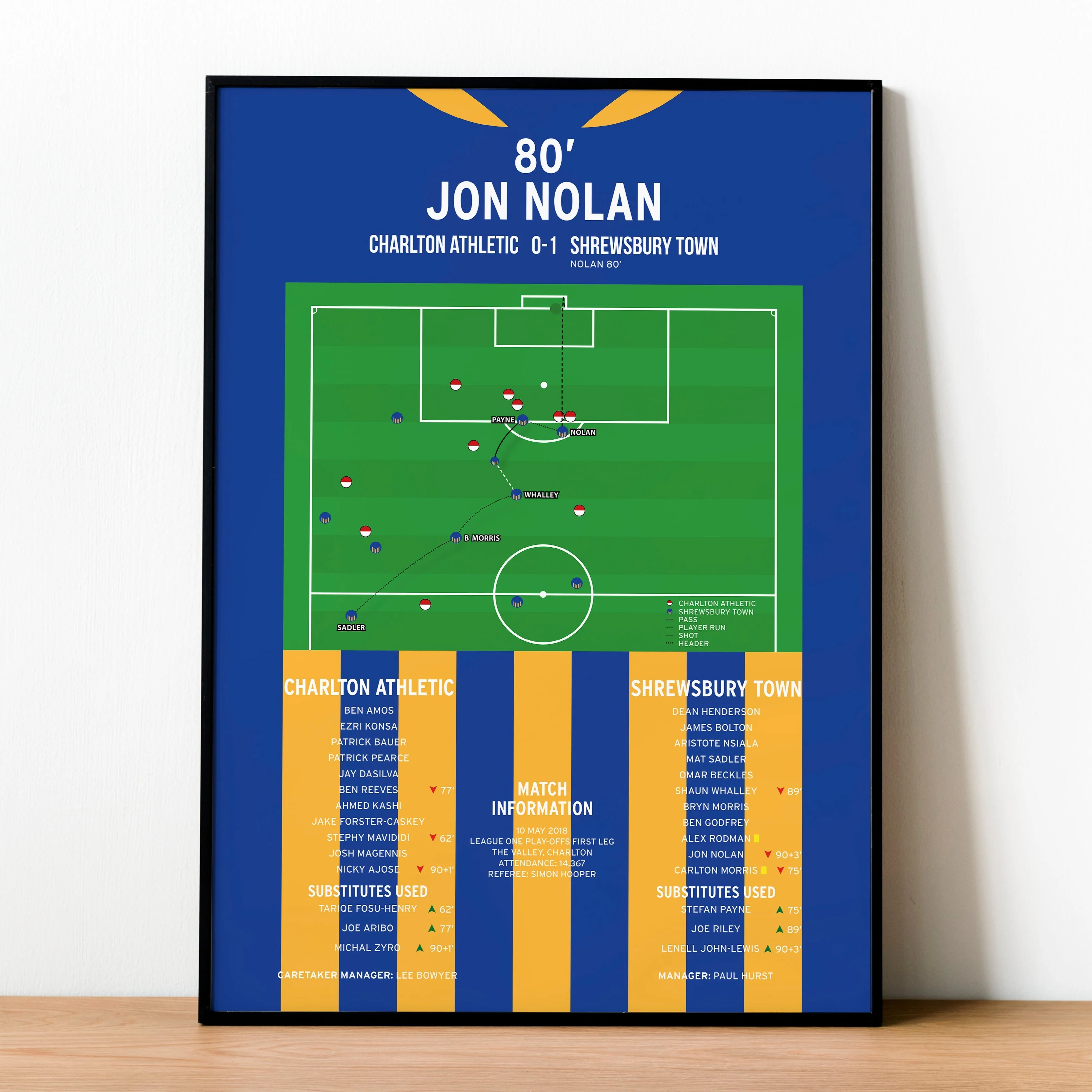 Jon Nolan Goal - Charlton Athletic vs Shrewsbury Town - League One Play-Offs 2018 PT69229