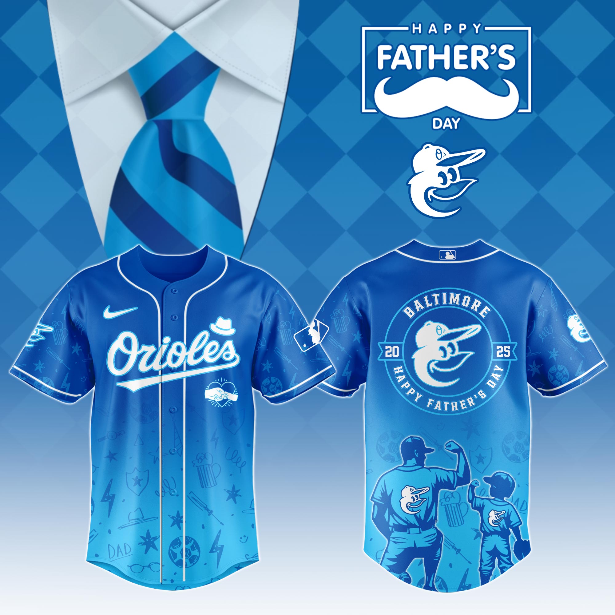 Baltimore Orioles Special Fathers Day Limited Edition Jersey Special Fathers Day Limited Edition Jersey PT67946