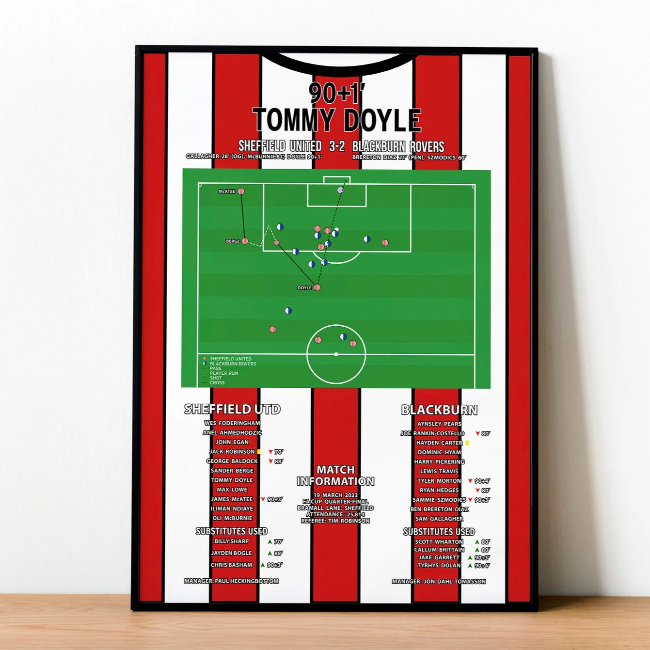 Tommy Doyle Goal - Sheffield United vs Blackburn Rovers - FA Cup 2023 PT69292