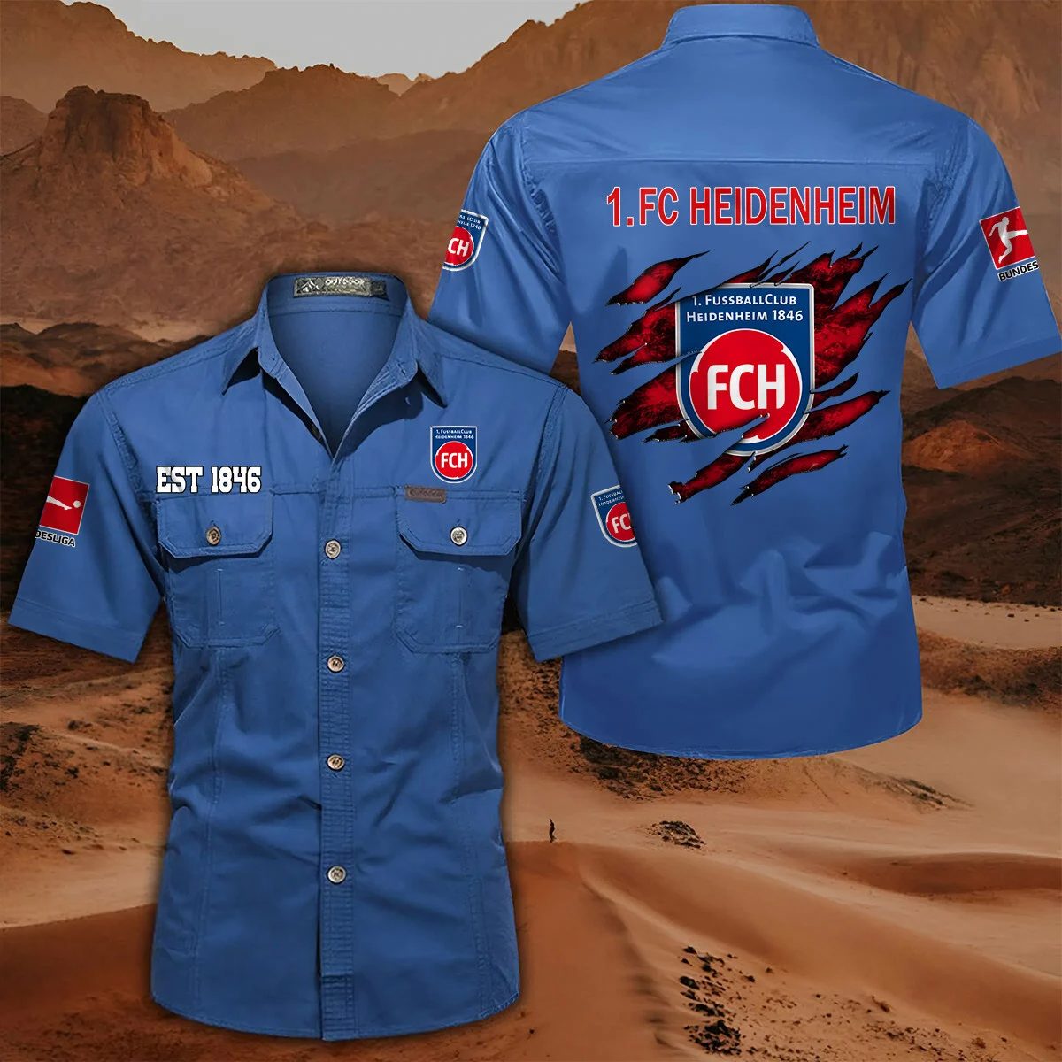 1 Fc Heidenheim Pocket Short Sleeve Shirt PT71318
