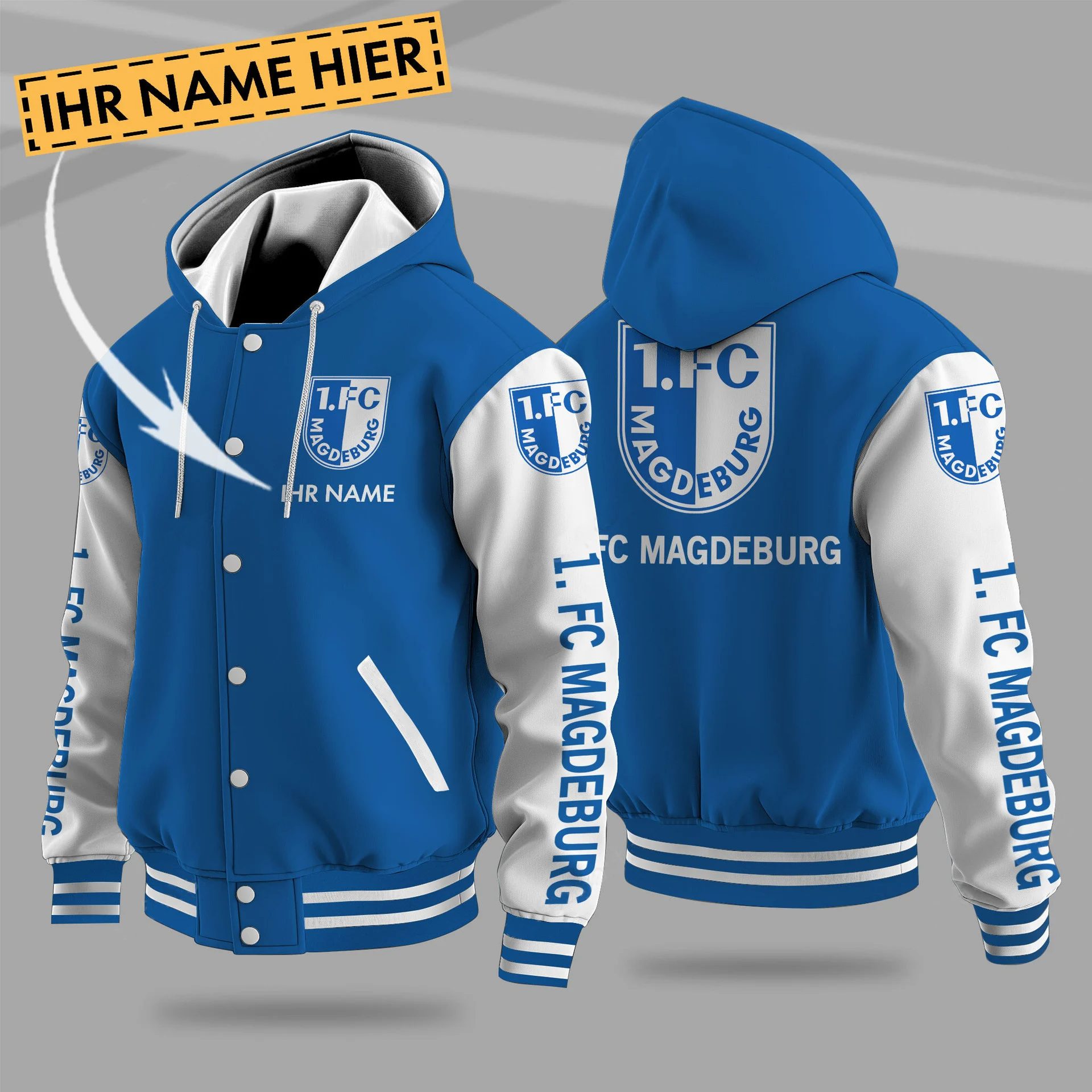 1 Fc Magdeburg Hooded Baseball Jacket PT71260
