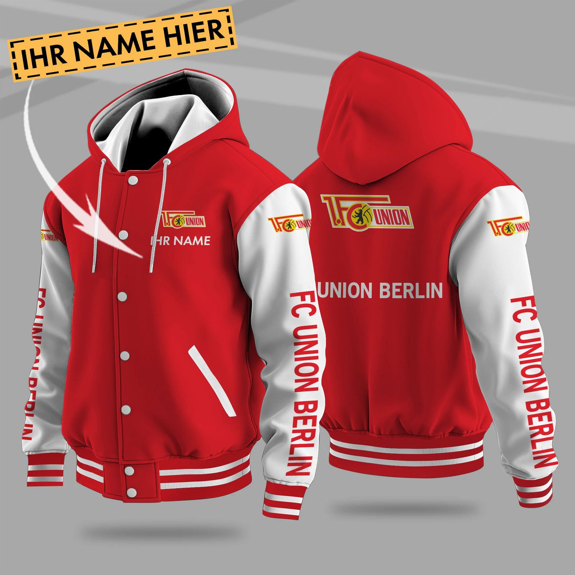 1 Fc Union Berlin Hooded Baseball Jacket PT71262