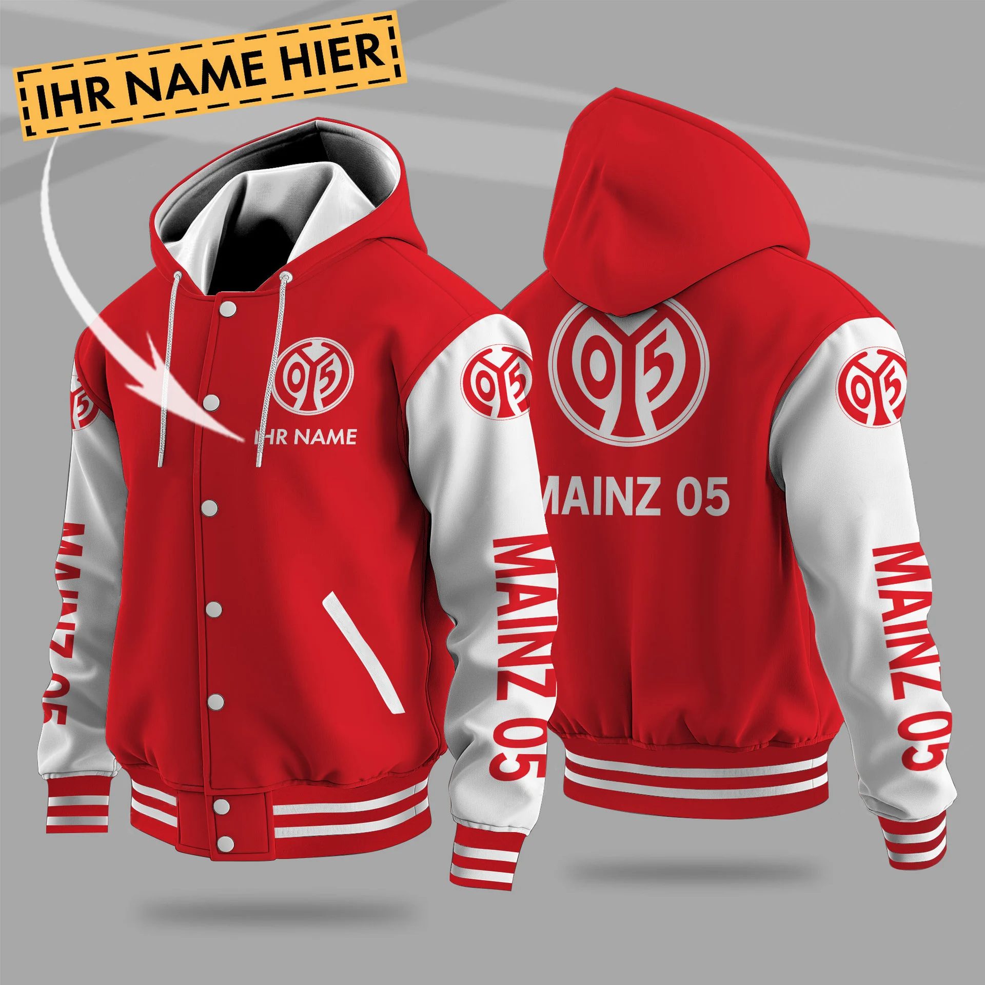 1 Fsv Mainz 05 Hooded Baseball Jacket PT71263