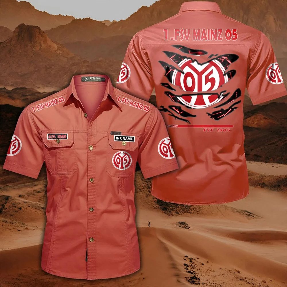1 Fsv Mainz 05 Pocket Short Sleeve Shirt PT71336