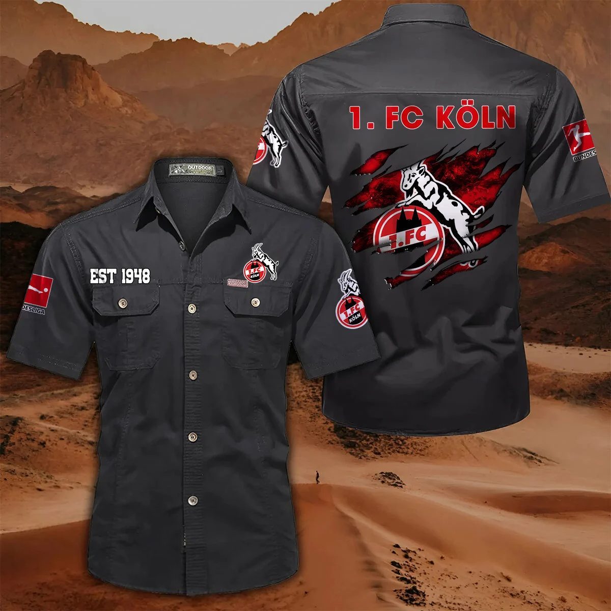 3 Fc Koln Pocket Short Sleeve Shirt PT71324