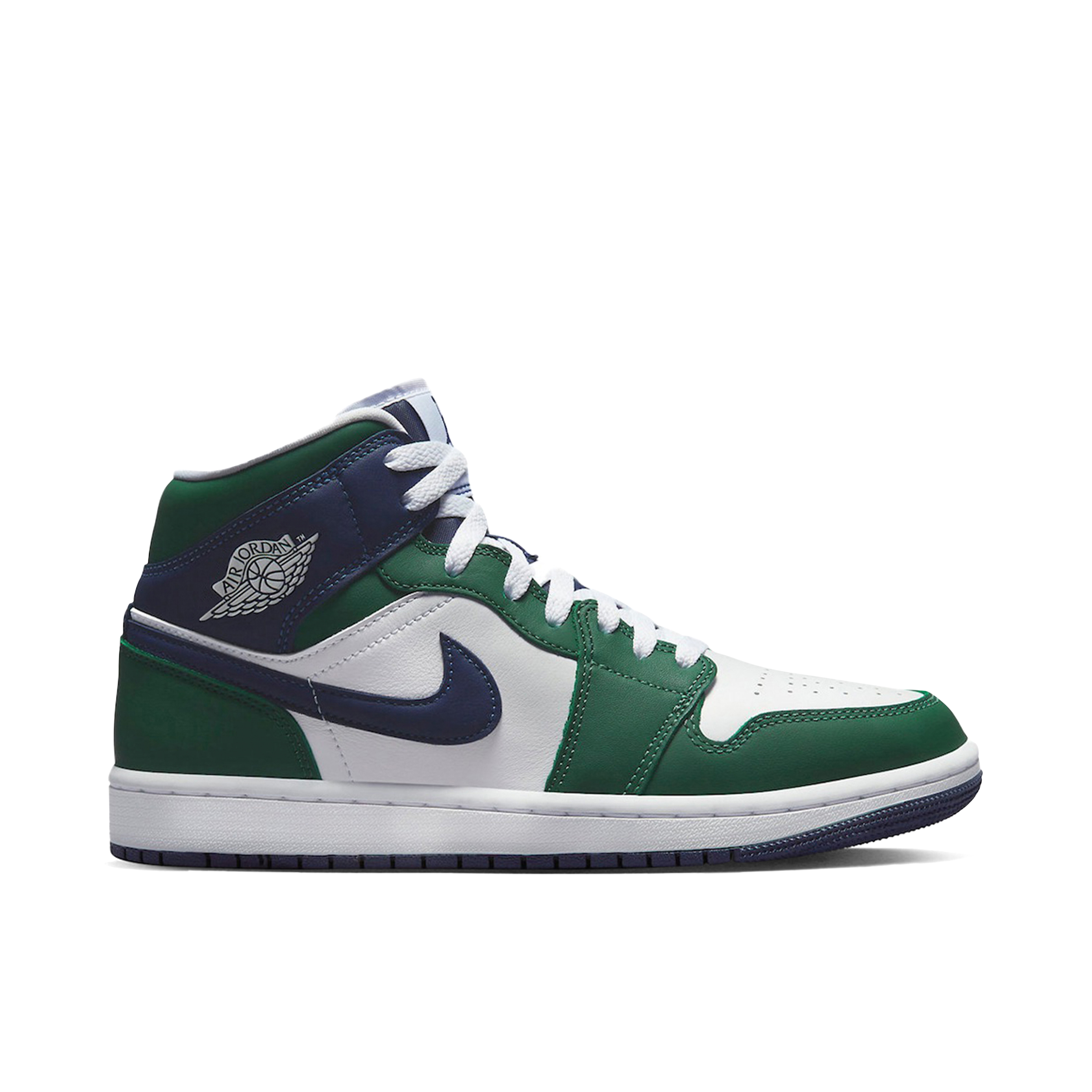 Air Jordan 1 Mid Se White Navy Green Womens