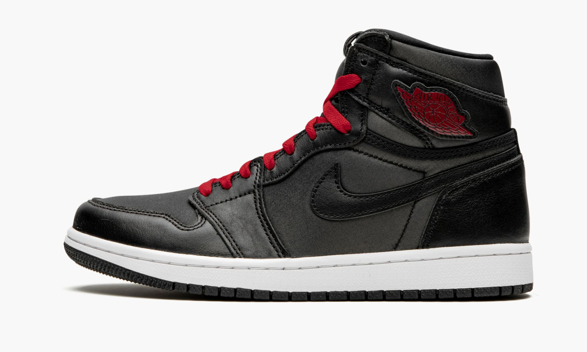 Air Jordan 1 Retro High Og Black Satingym Red