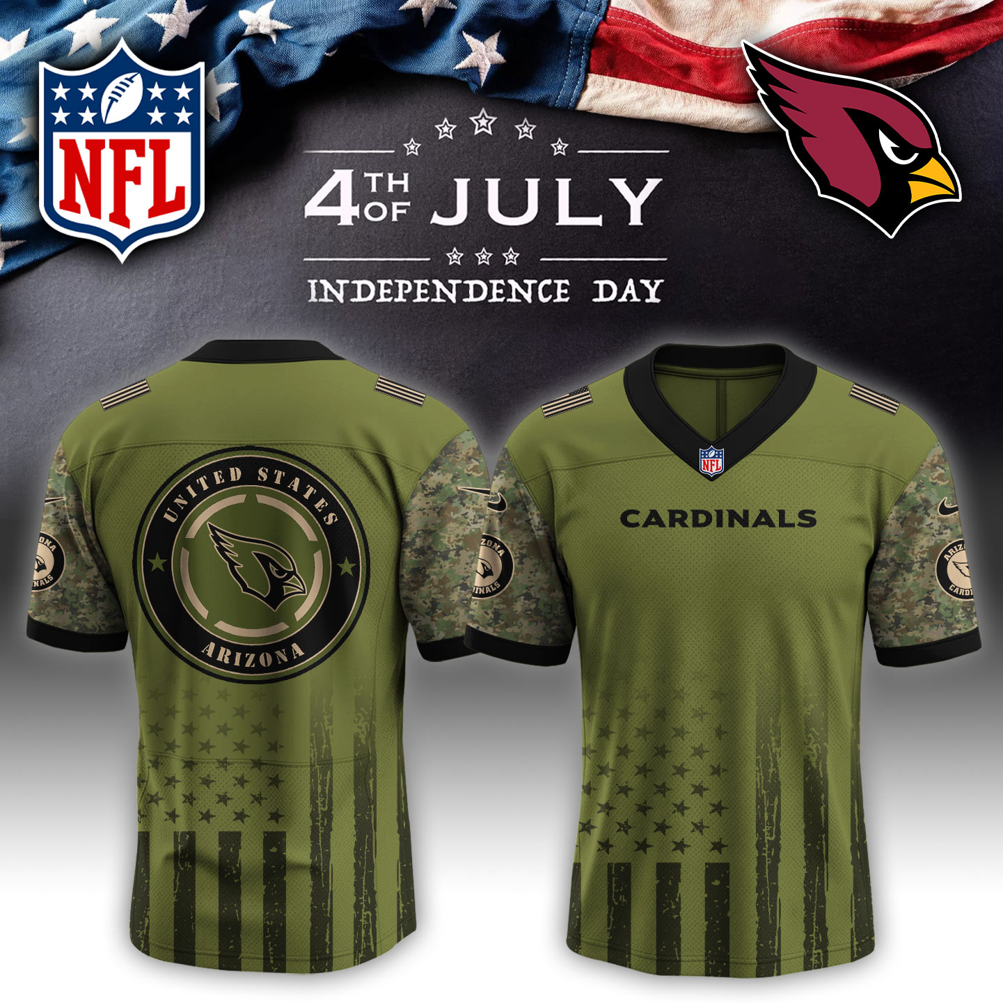 Arizona Cardinals NFL x Independent Day Jersey PT70261