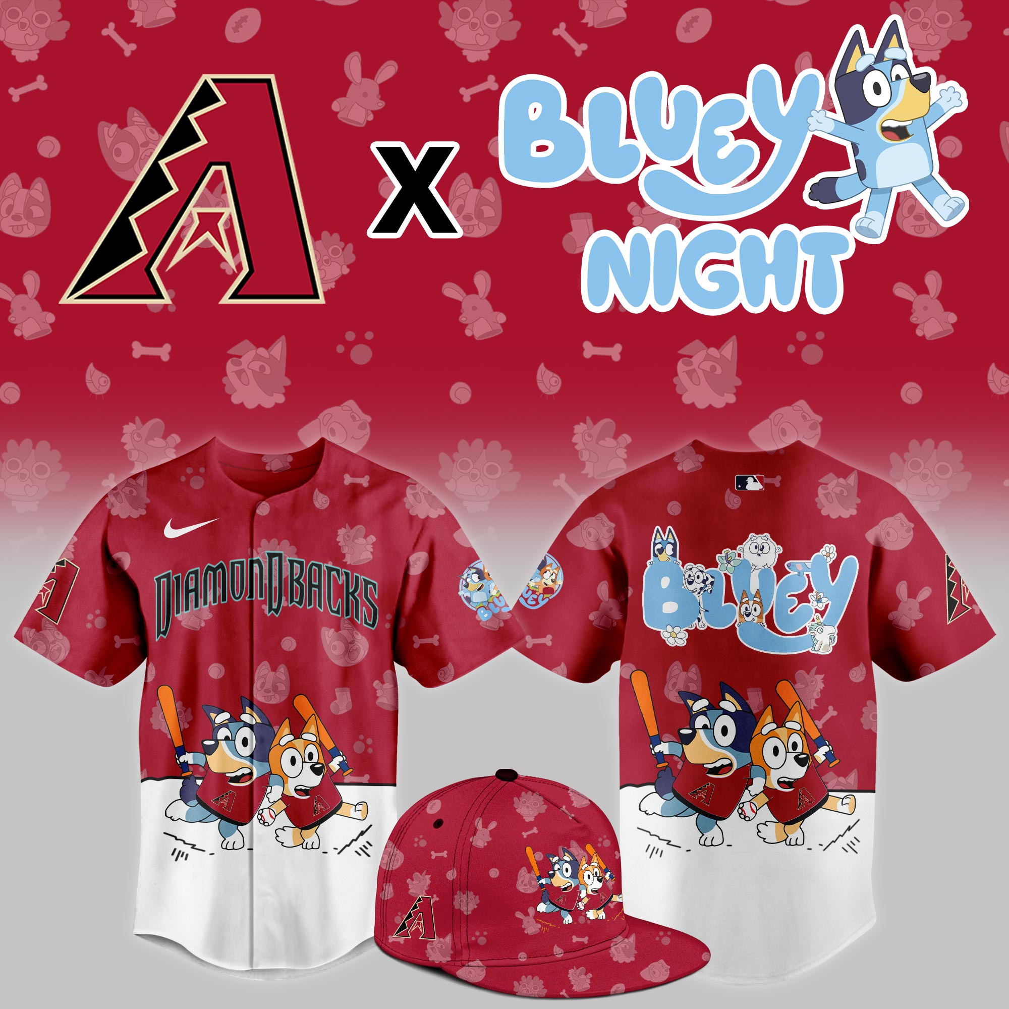 Arizona Diamondbacks 2025 Bluey Night Limited Jersey PT68345