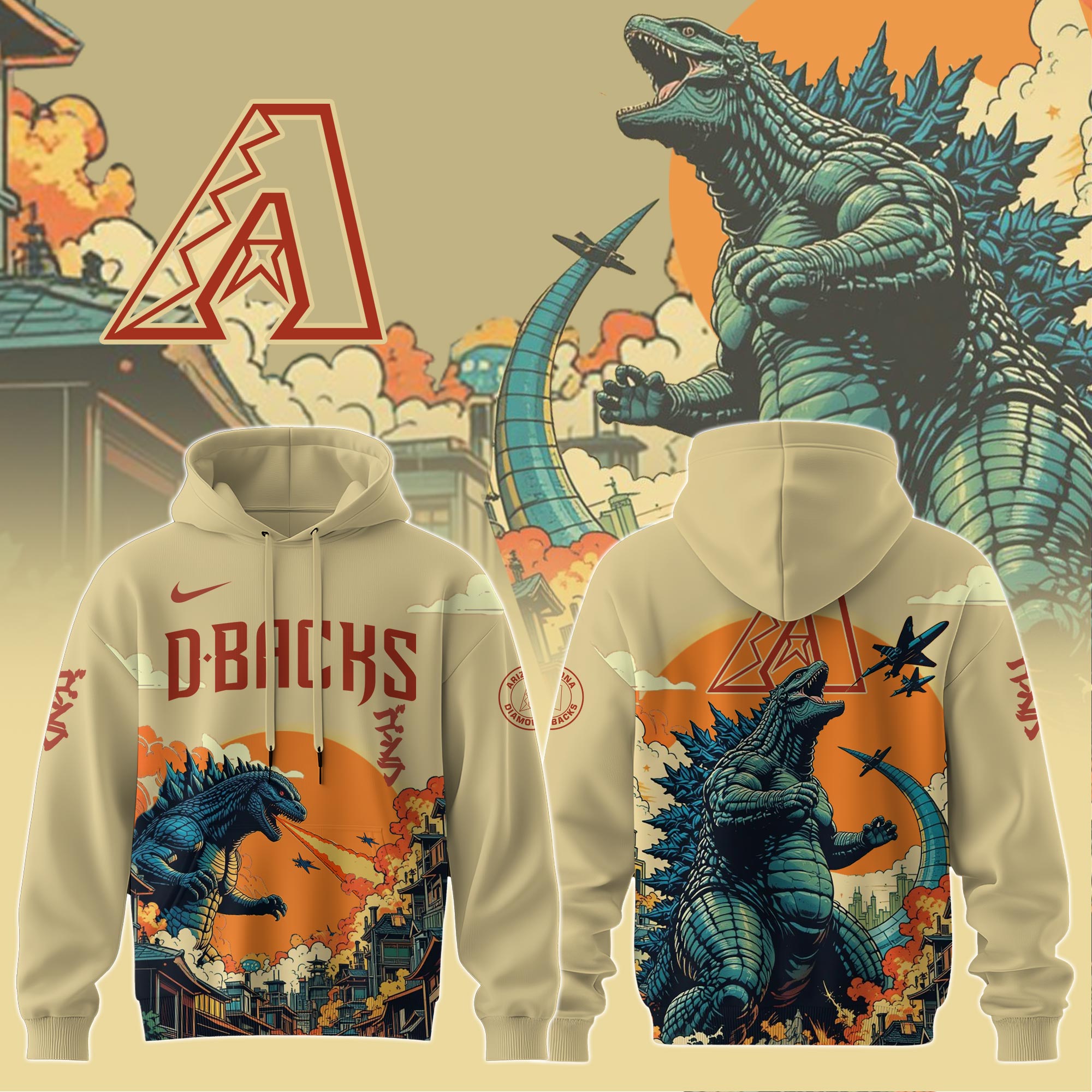 Arizona Diamondbacks Special Godzilla Limited Edition Hoodie PT72792