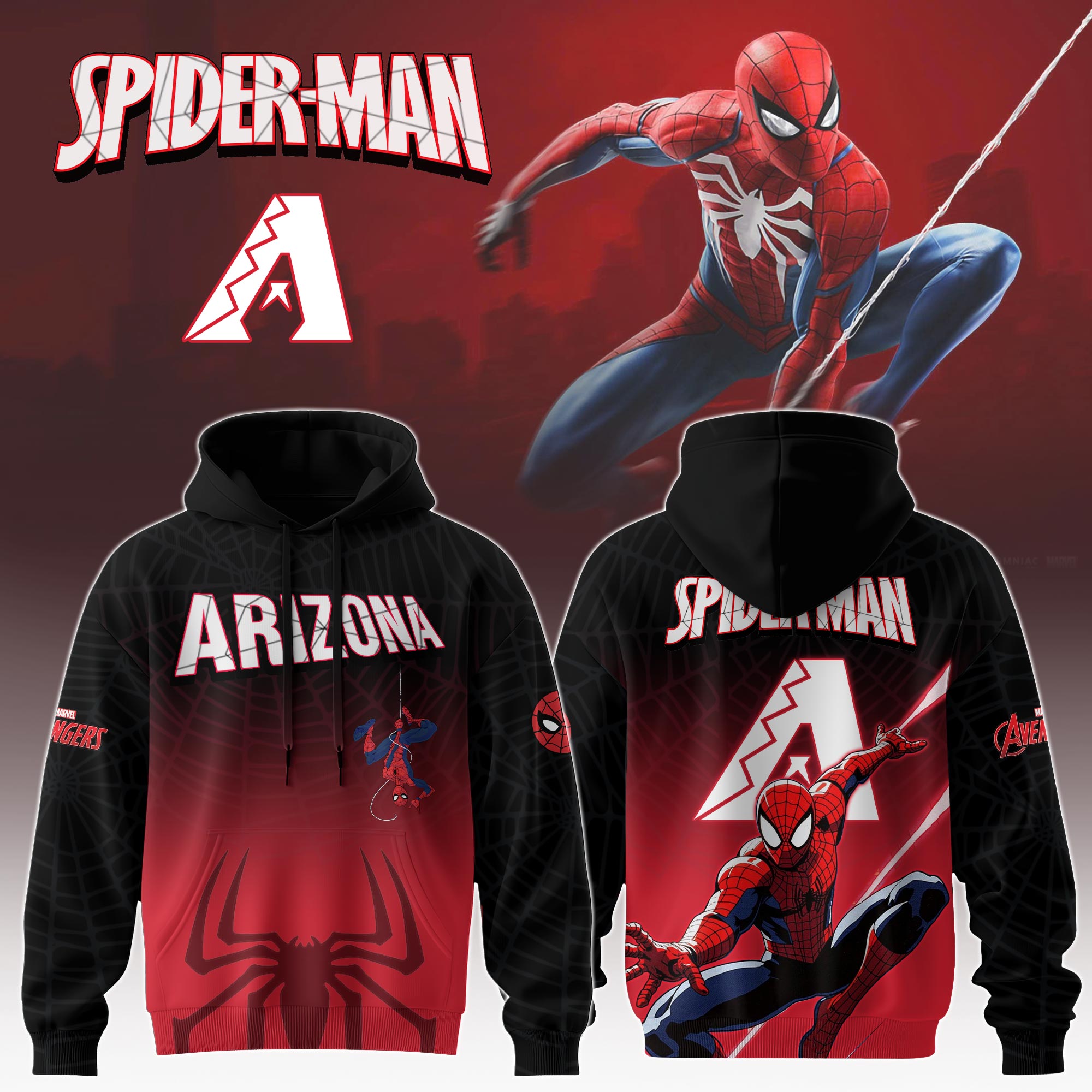Arizona Diamondbacks X Spider Man Game Night Special Edition Hoodie MS06512