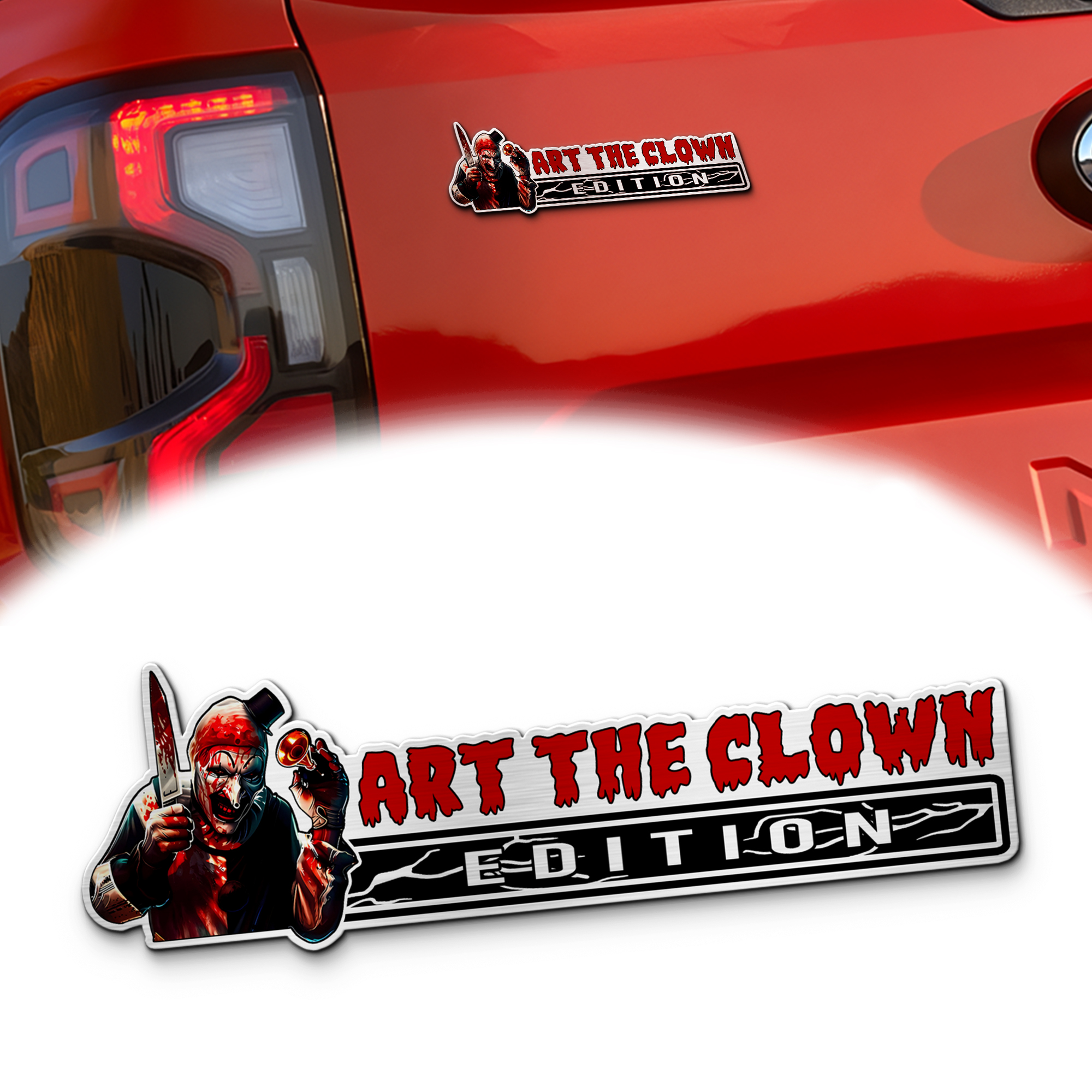 Art The Clown Edition Acrylic Car Name Emblem MS10168