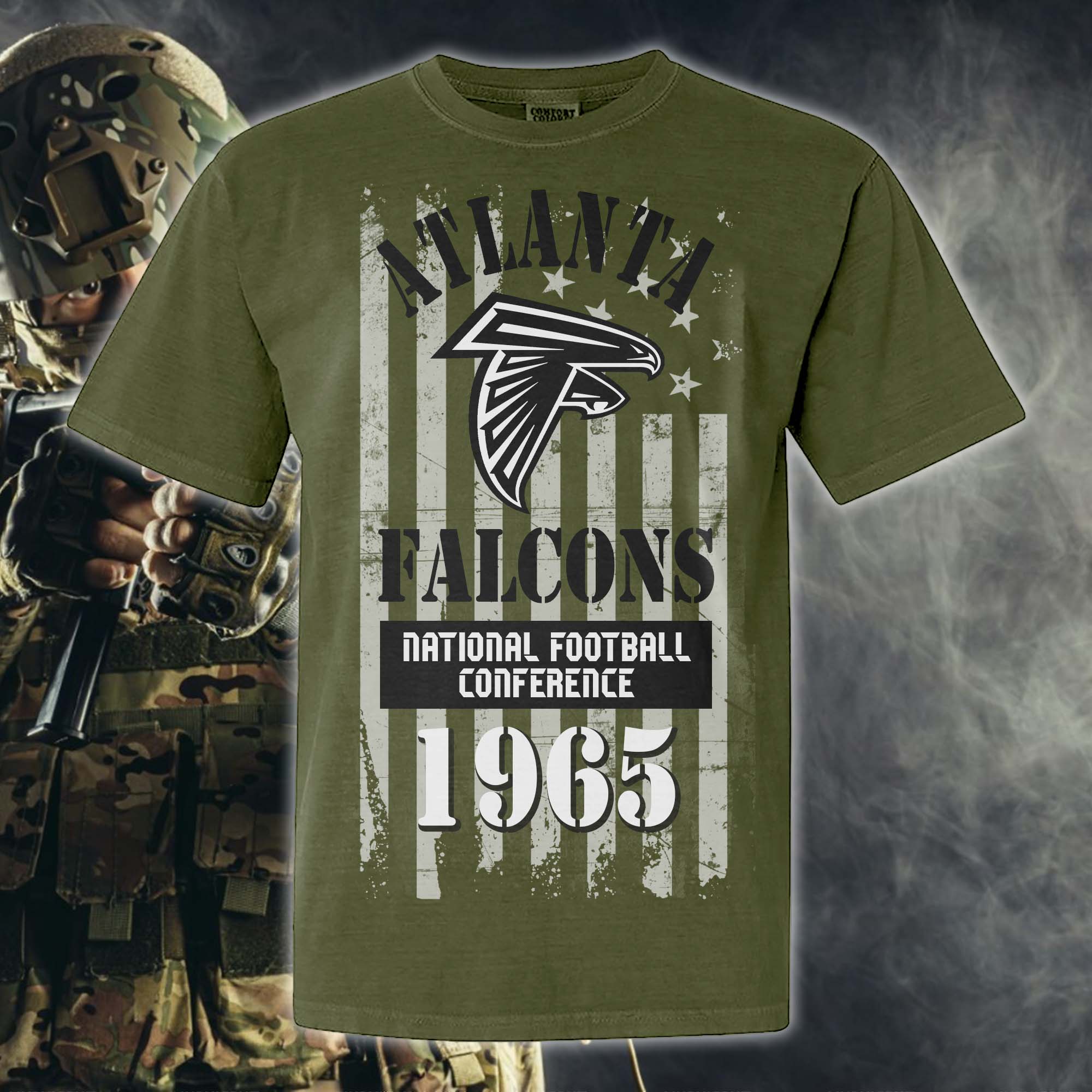 Atlanta Falcons Green Armed Forces NFL T-shirt PT67842