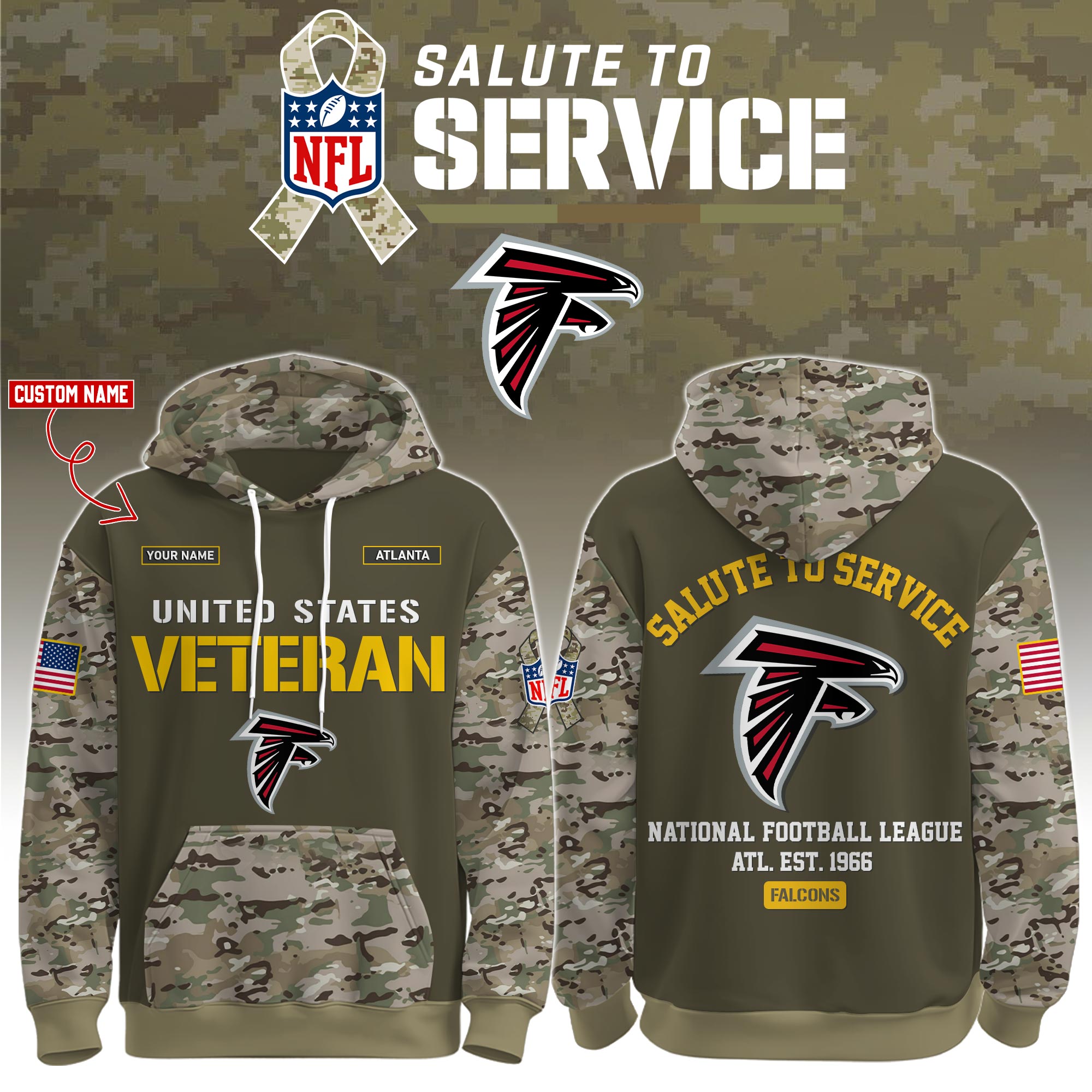 Atlanta Falcons Veteran Birthday Limited Editions Ver 3 PT76040