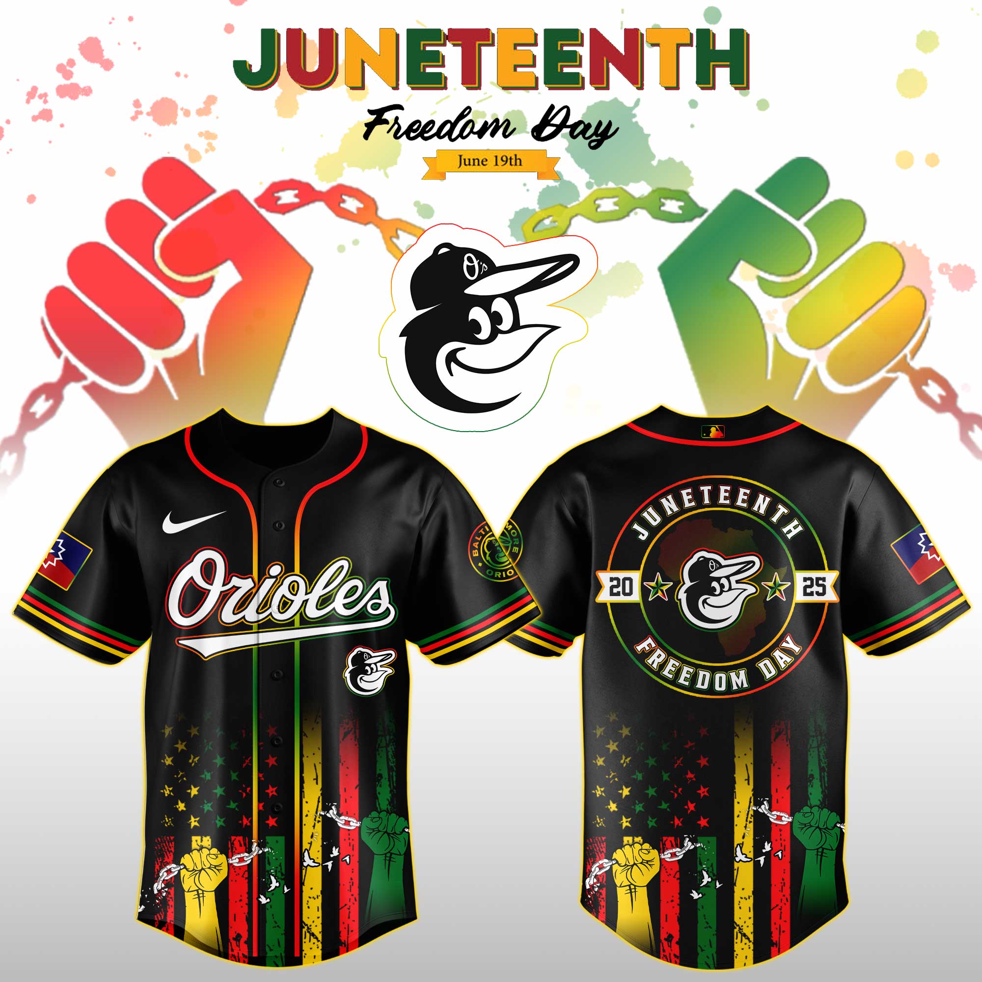 Baltimore Orioles Mlb X Juneteenth Day Jersey Edition Jersey 2025 PT67733