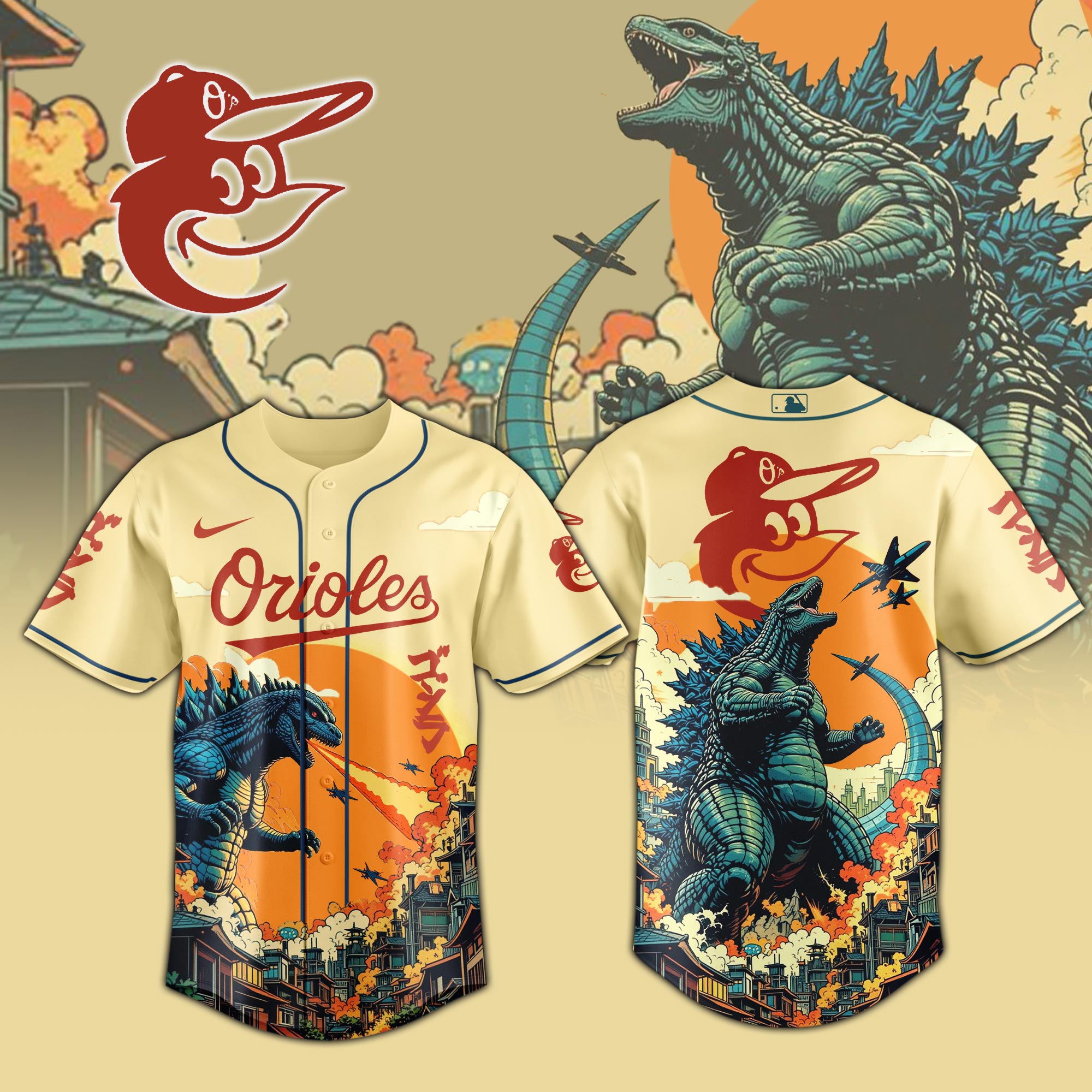 Baltimore Orioles Special Godzilla Limited Edition Jersey PT72813