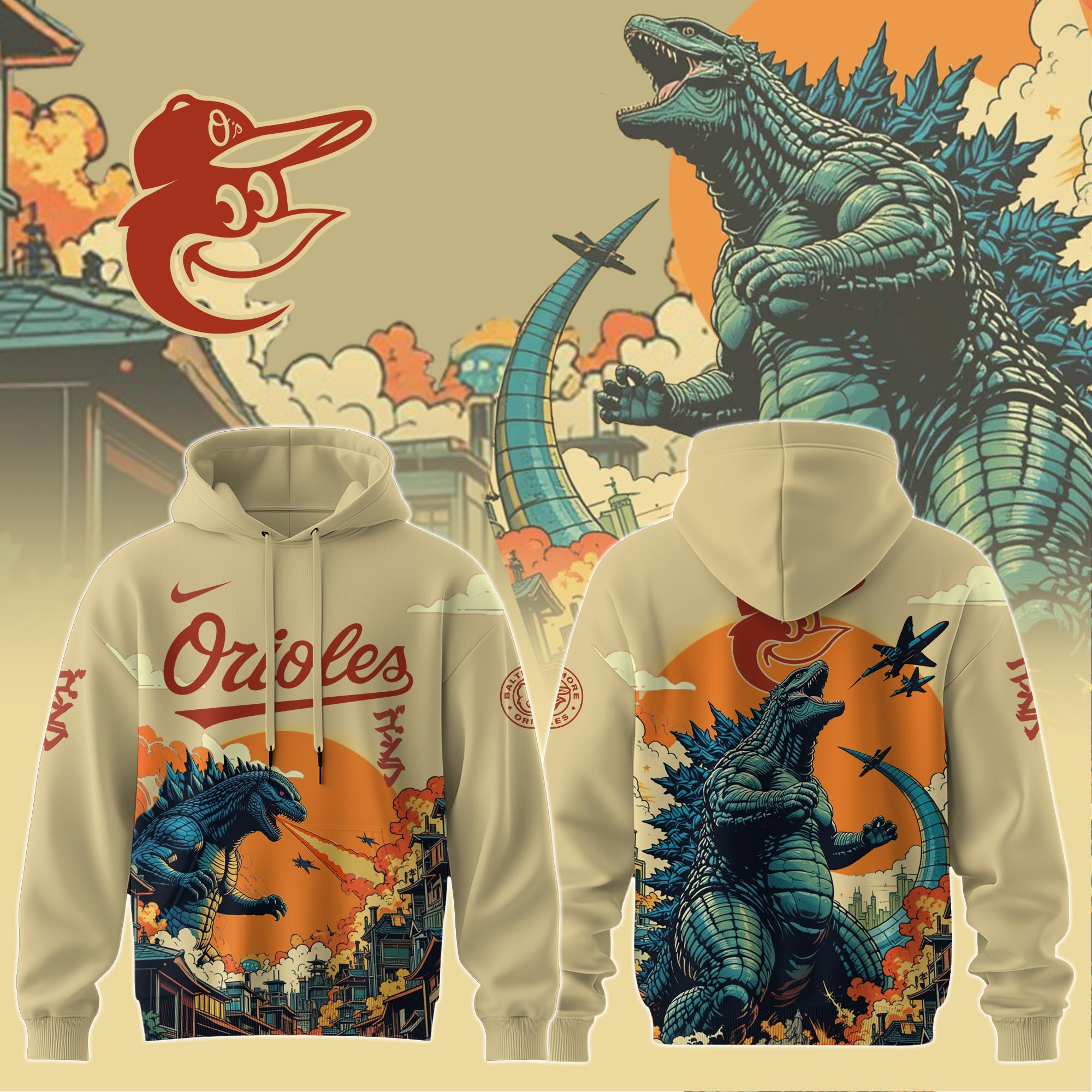 Baltimore Orioles Special Godzilla Limited Edition Hoodie PT72782