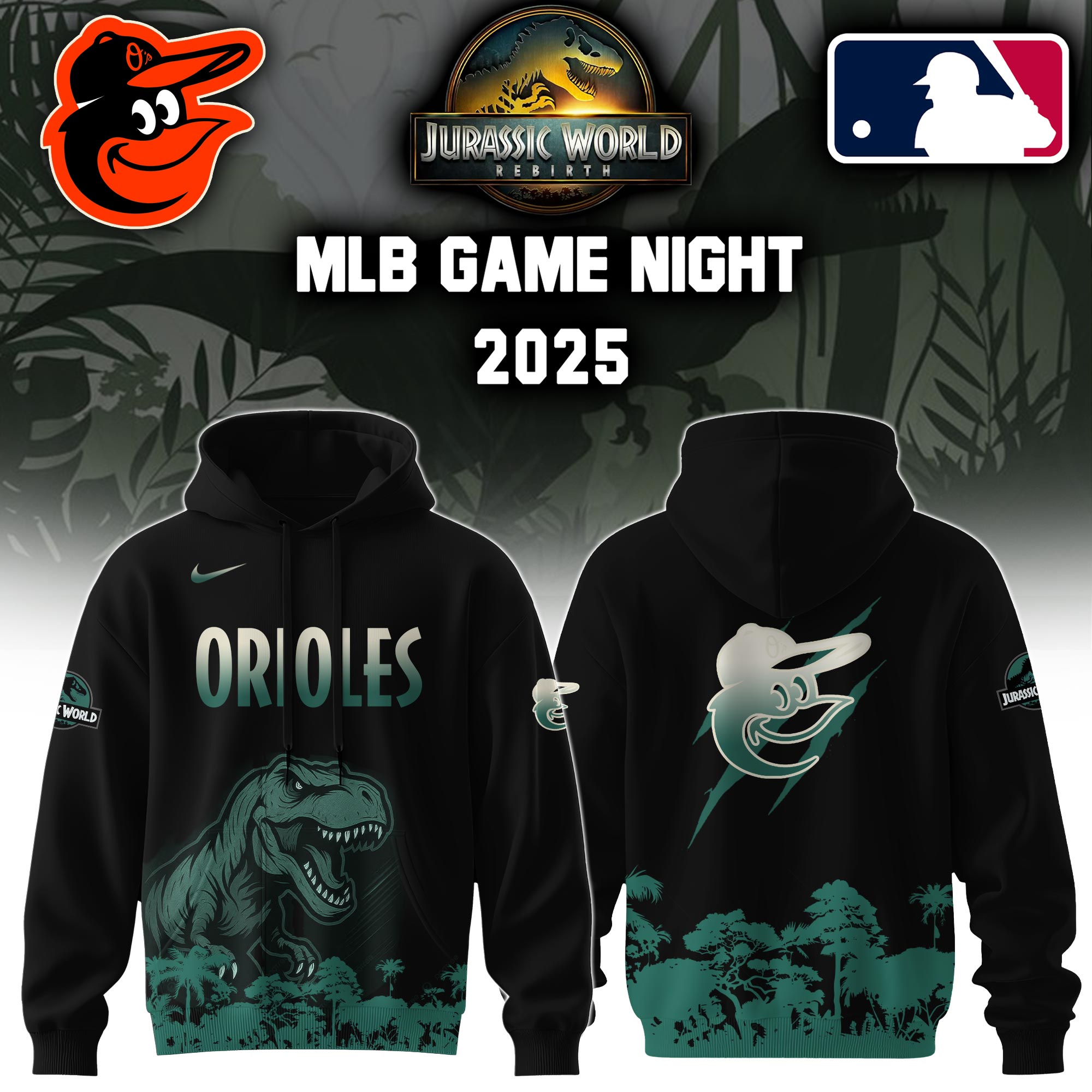 Baltimore Orioles X Jurassic World Hooide Colab 2025 Editons Limited PT70159
