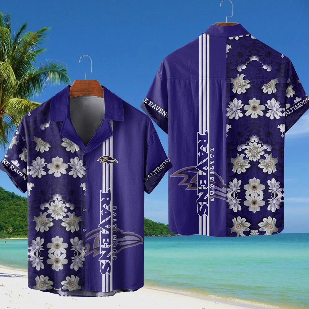 Baltimore Ravens NFL Flower Hawaiian Shirt PT68475