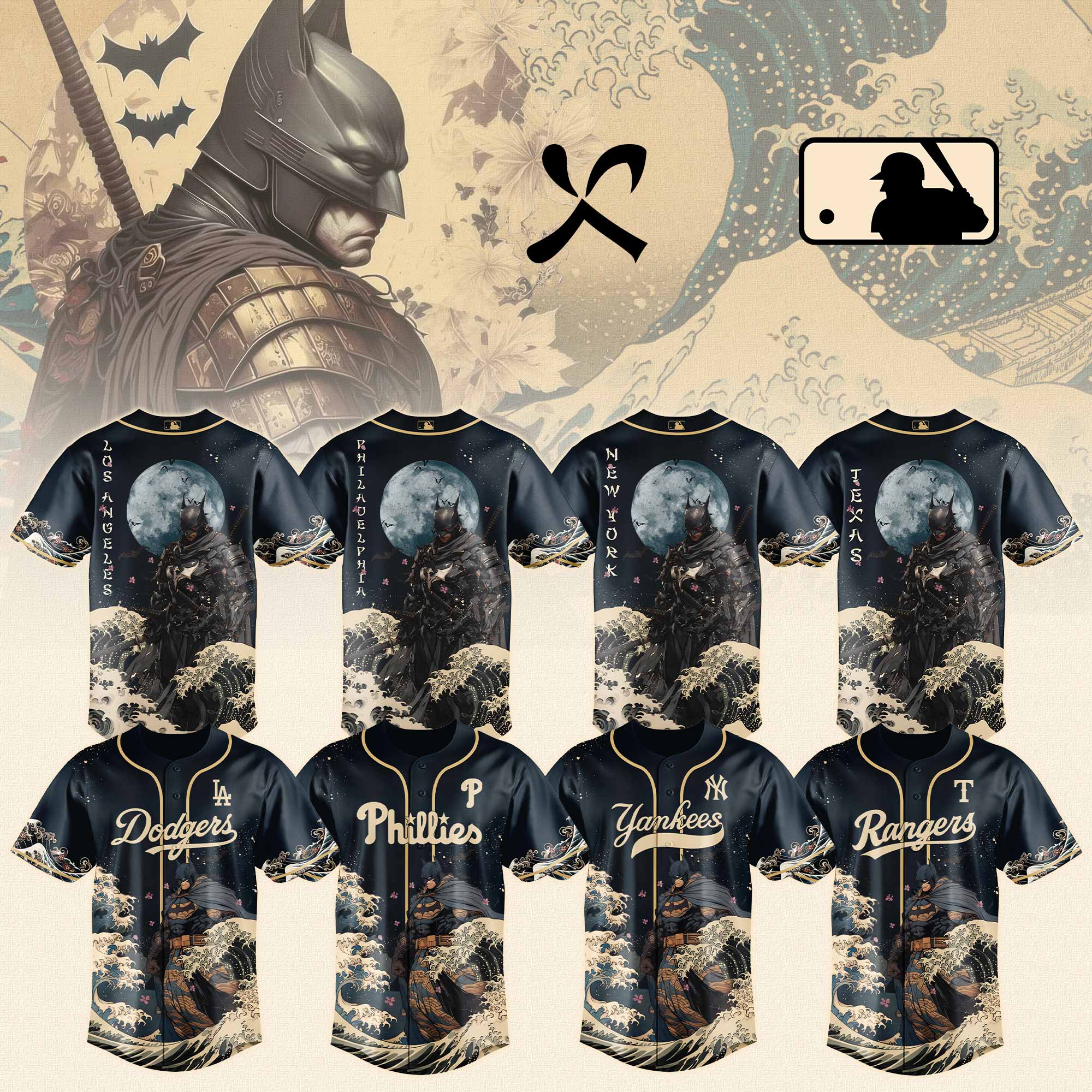 .Batman Night MLB Collaboration Jersey – Select Your Team Edition PT71779