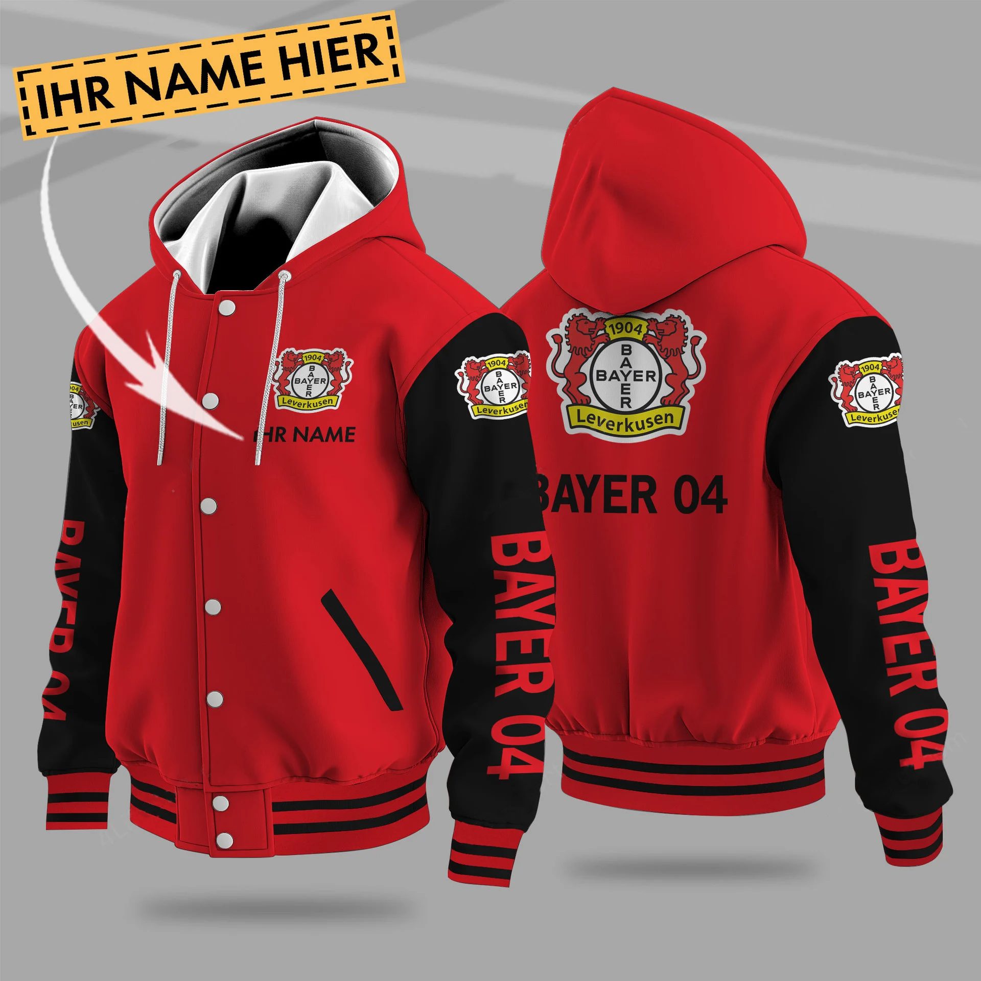 Bayer 04 Leverkusen Hooded Baseball Jacket PT71264