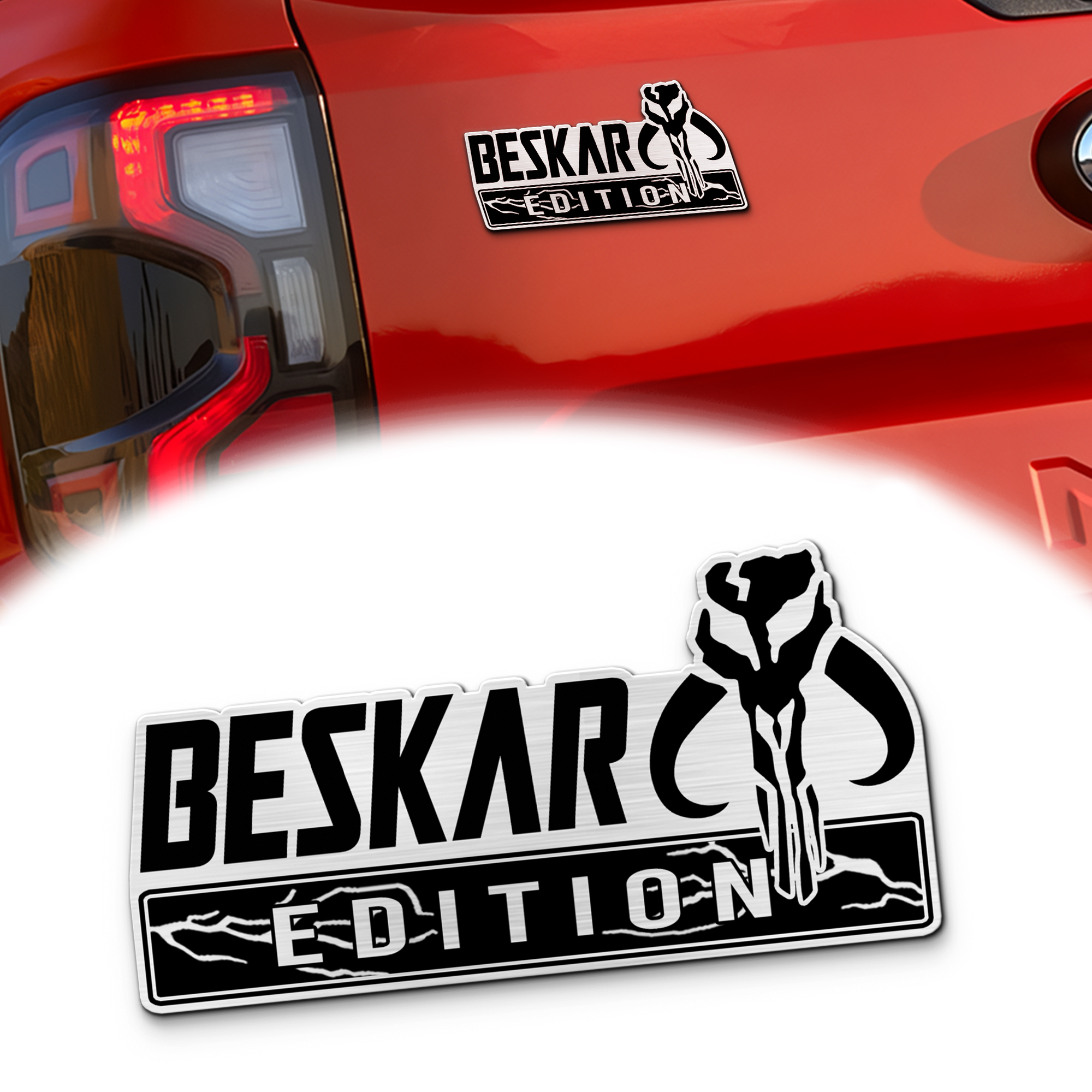 Beskar Laser Engraved Car Emblem MS10224