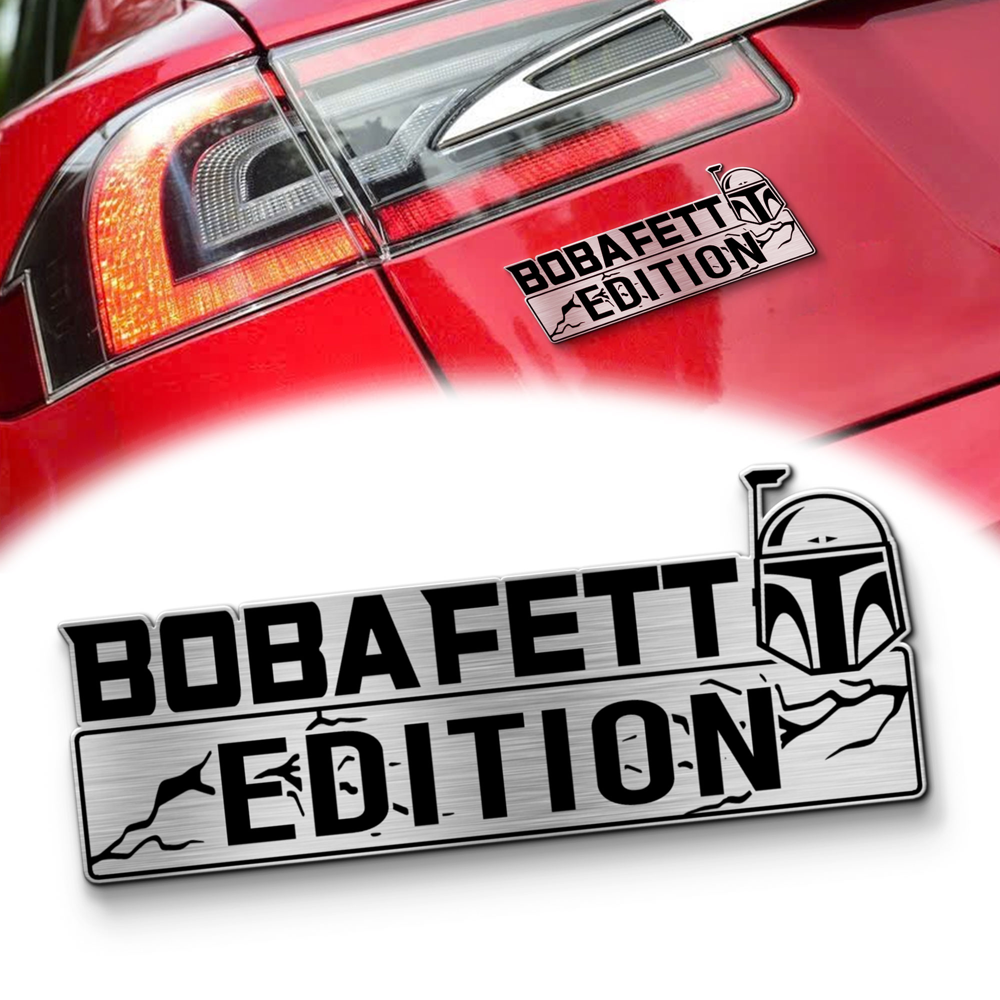 Boba Fett Edition Laser-engraved Car Badge MS10220