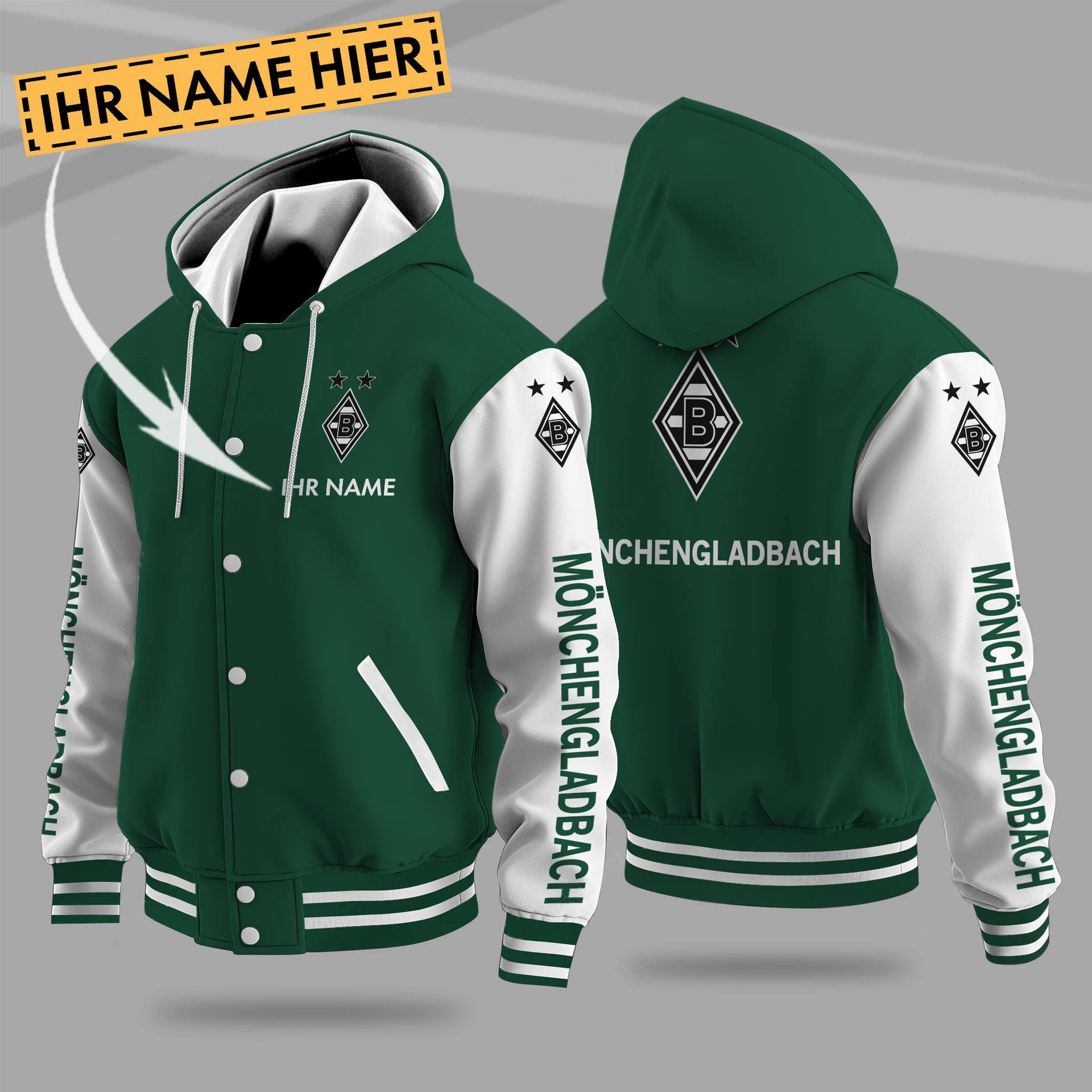 Borussia Monchengladbach Hooded Baseball Jacket PT71267