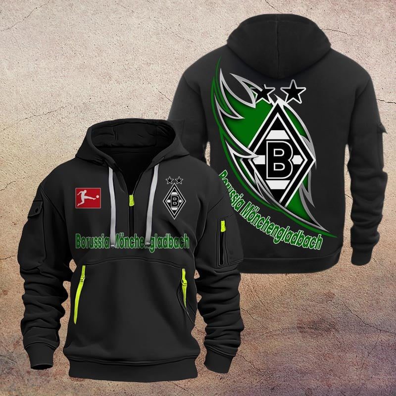 Borussia Monchengladbach Quarter Zip Hoodie PT70712