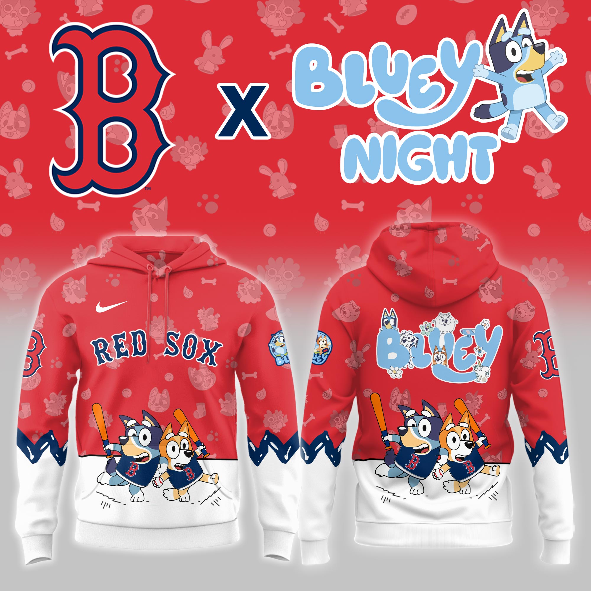 Boston Red Sox Bluey Night Limited Hoodie PT68401