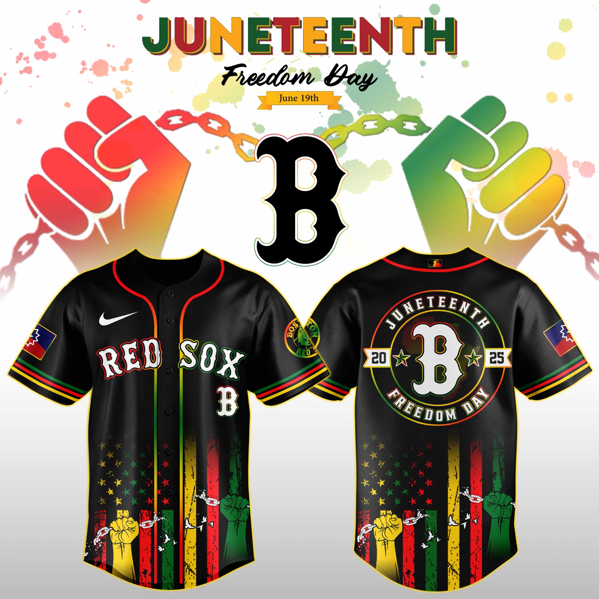 Boston Red Sox Mlb X Juneteenth Day Jersey Edition Jersey 2025 PT67734