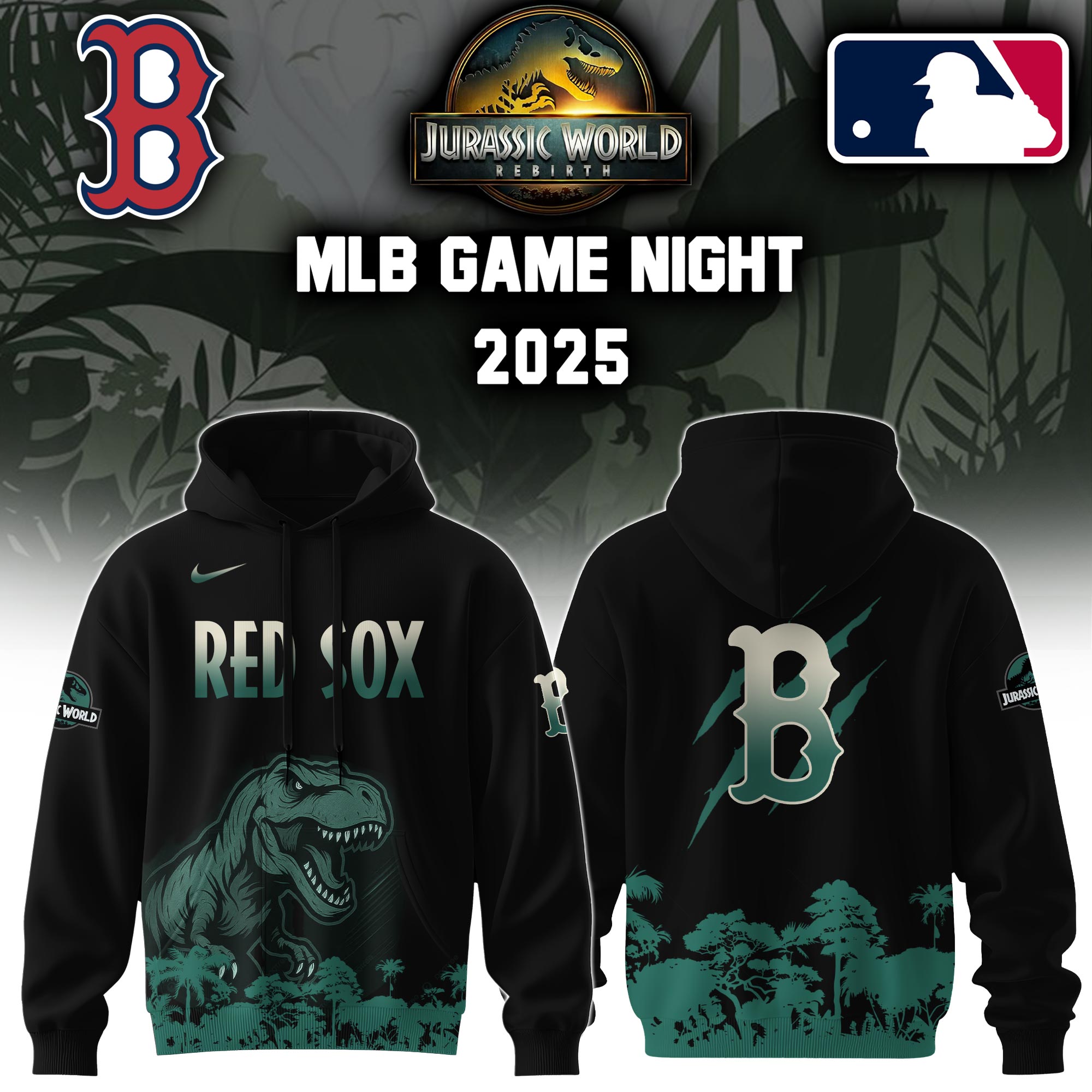 Boston Red Sox X Jurassic World Hooide Colab 2025 Editons Limited PT70163